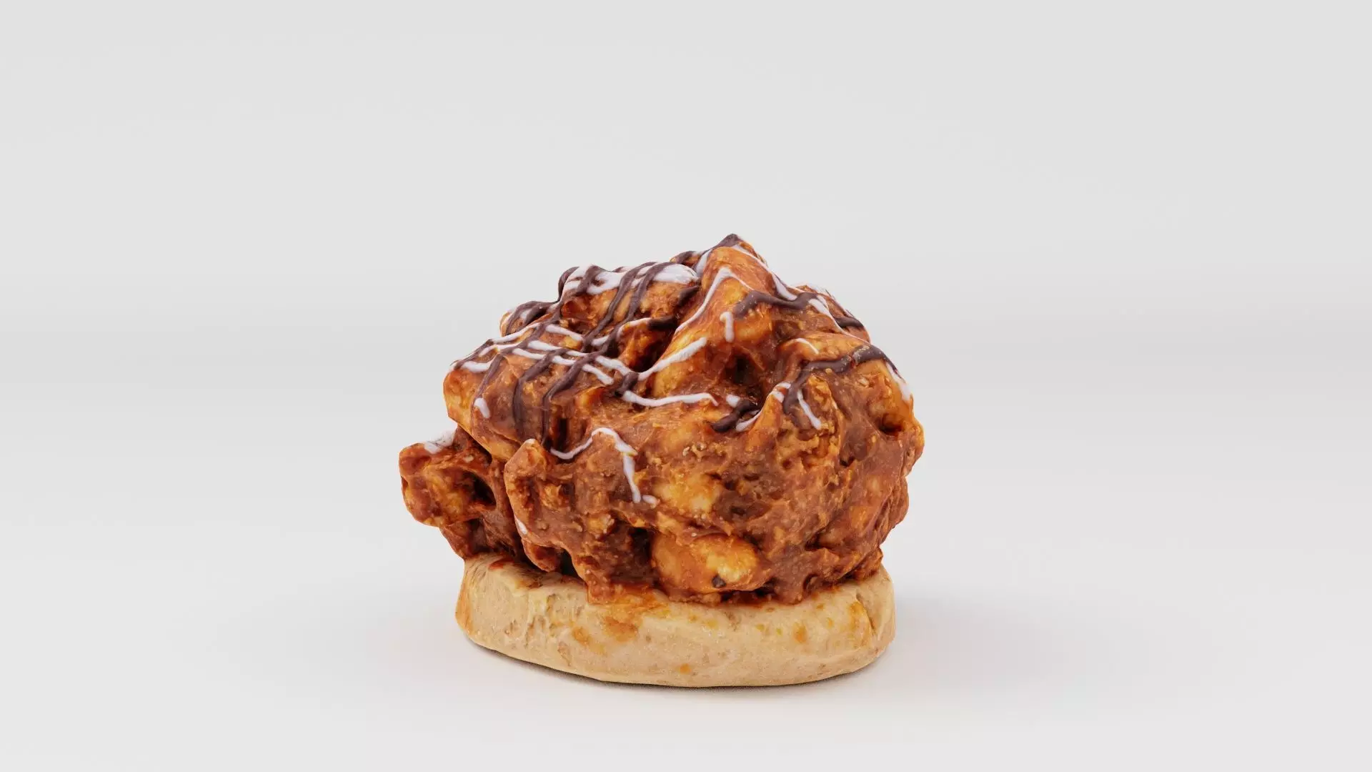 Cake pastry or fancy cake with icing or frosting 3D model_0