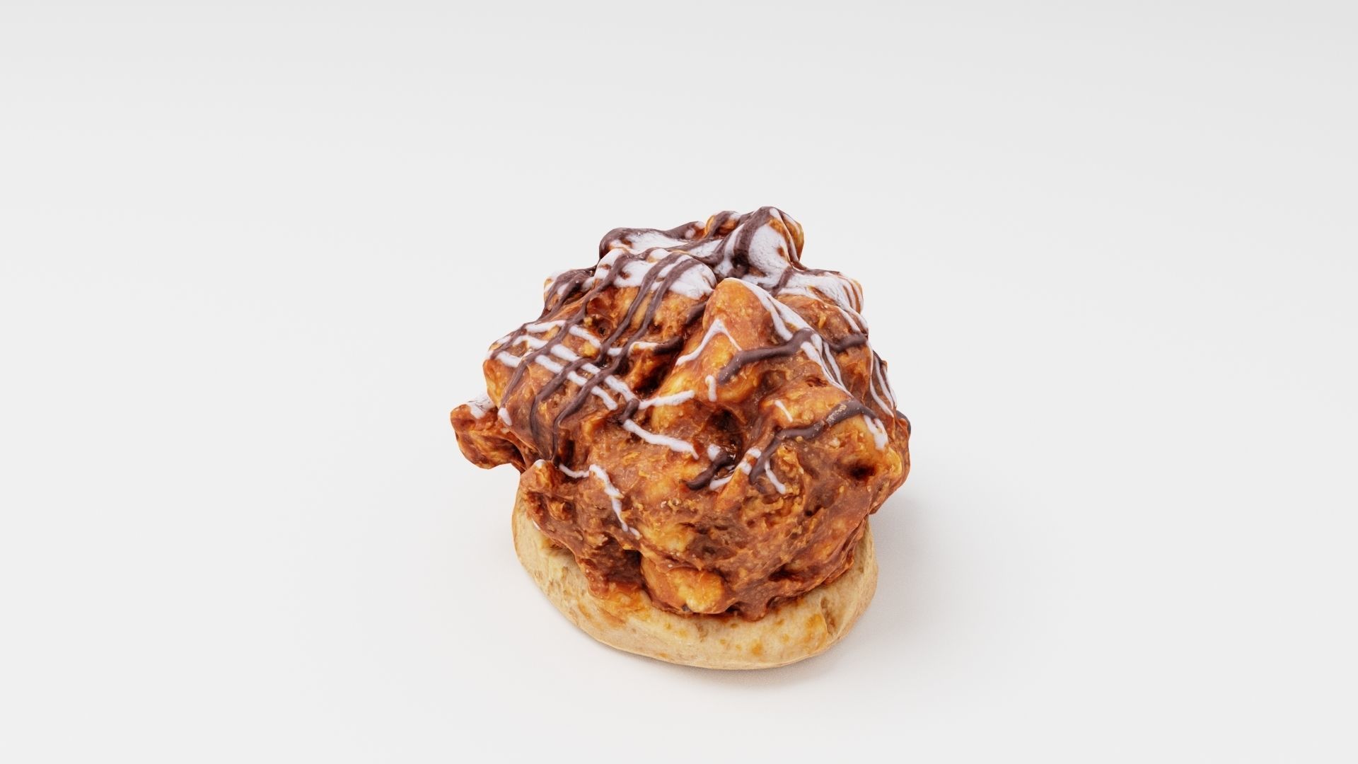 Cake pastry or fancy cake with icing or frosting 3D model_1