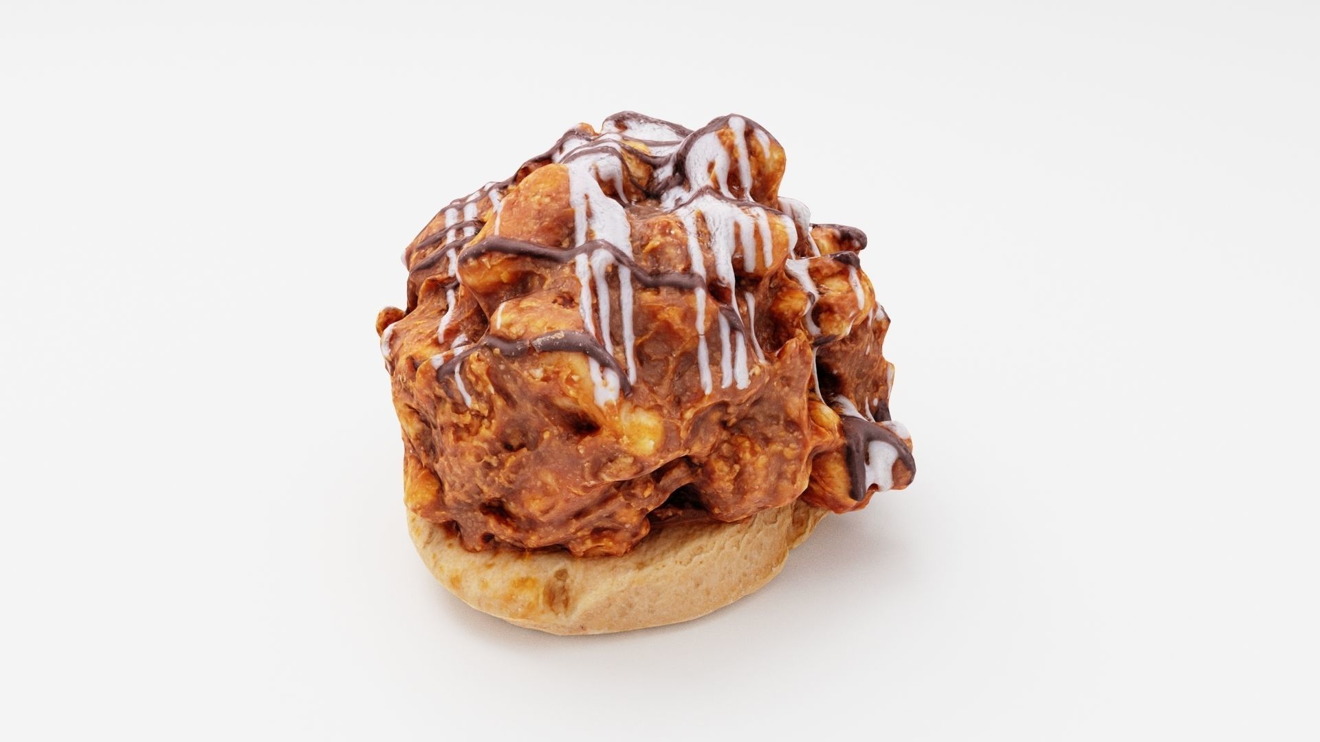 Cake pastry or fancy cake with icing or frosting 3D model_2