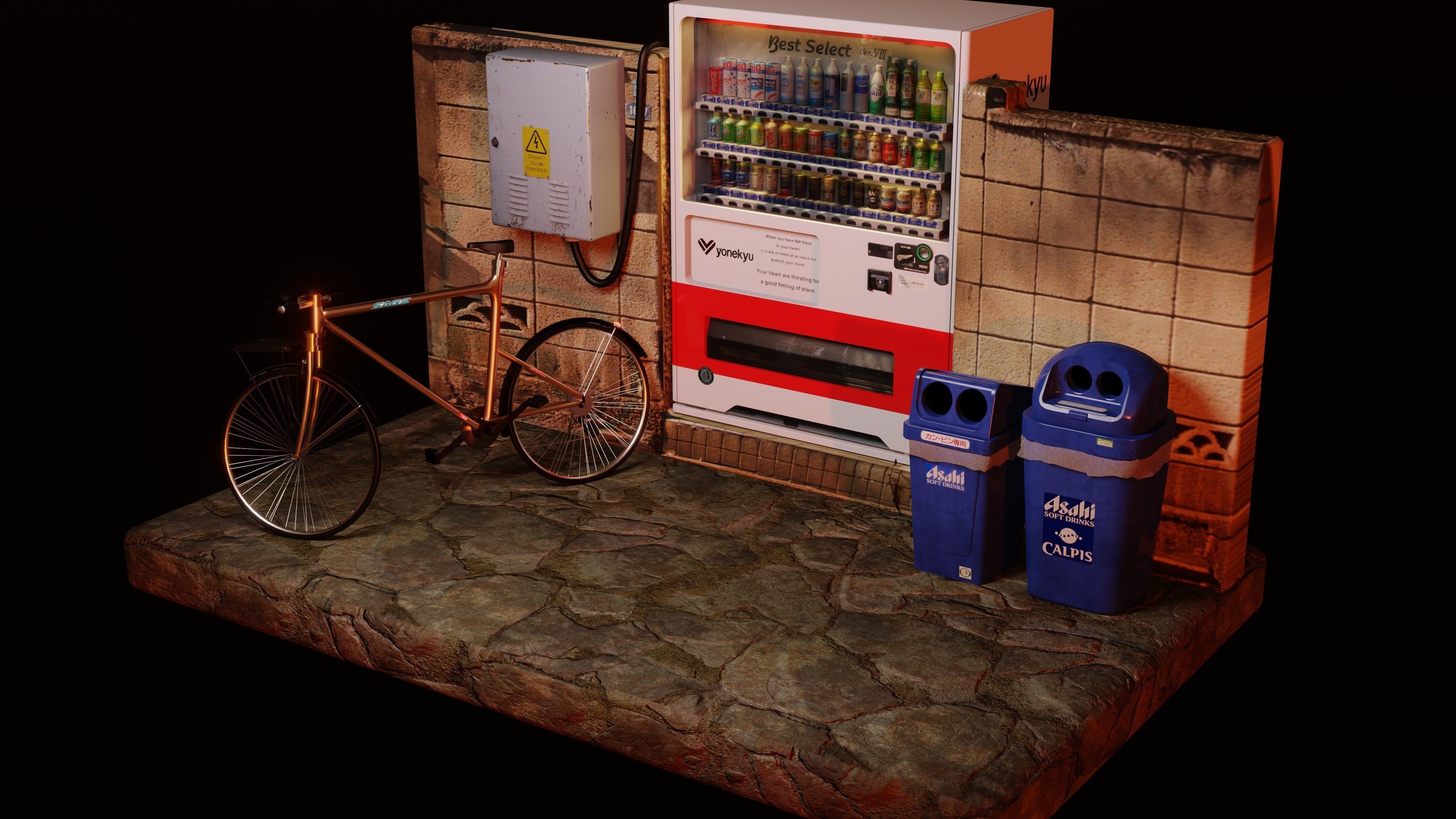 Vending Machine 2 Low-poly 3D model_1
