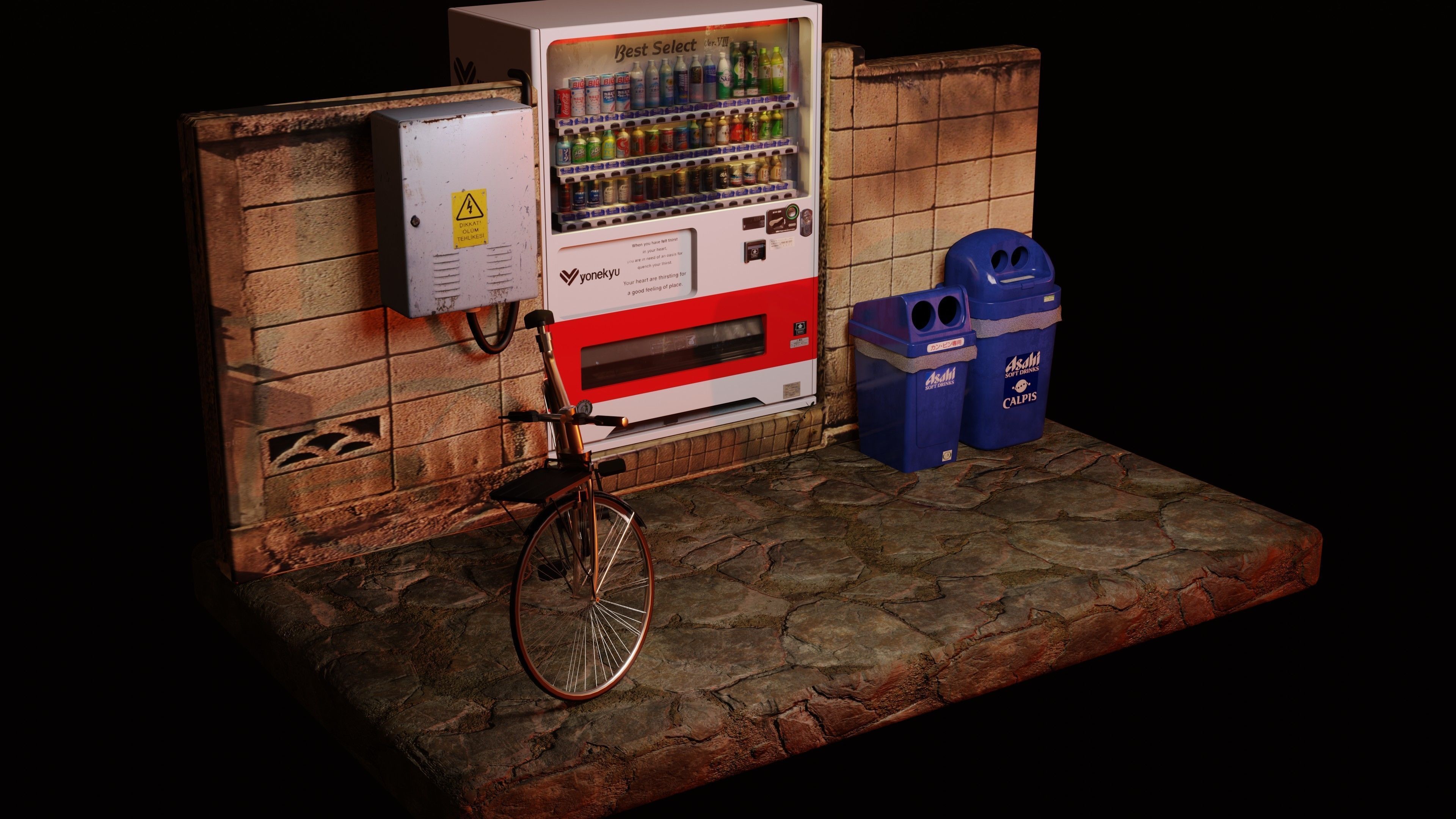Vending Machine 2 Low-poly 3D model_2