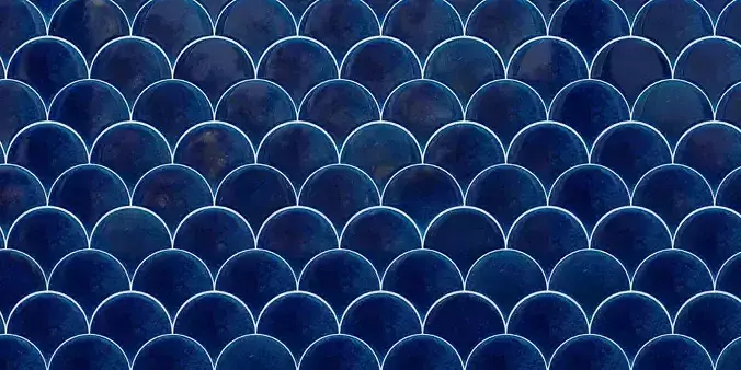 Ceramic tiles Mosaic MALLAS production Cevica fish scales