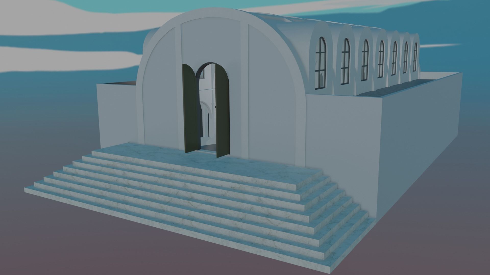 Metaverse NFT Art Gallery Low-poly 3D model_21