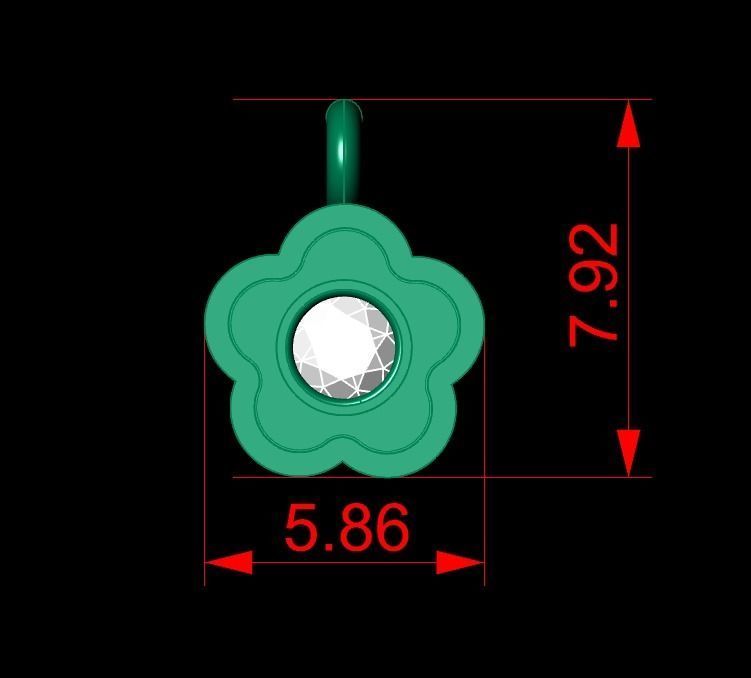 Pendant P129 3D Print Model 3D print model_2