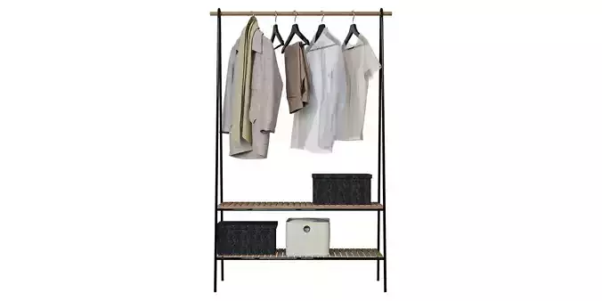 ACACIA Kledingrek zwart cm Coat rack hallway