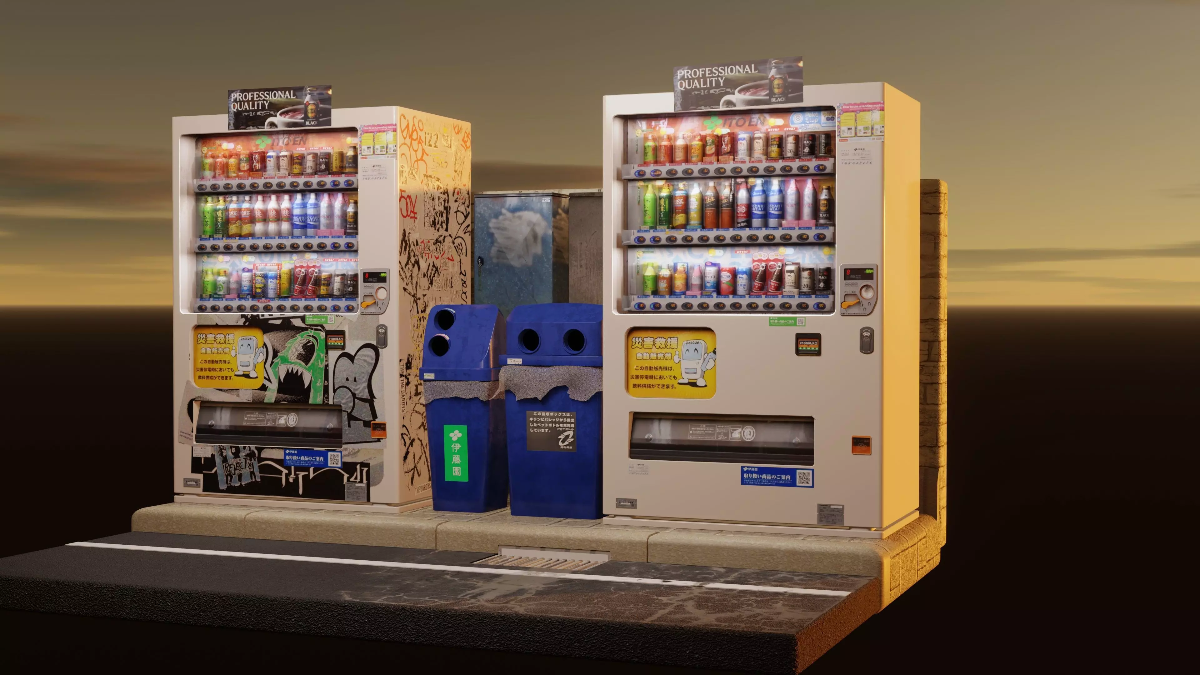 Vending Machine 4 Low-poly 3D model_0