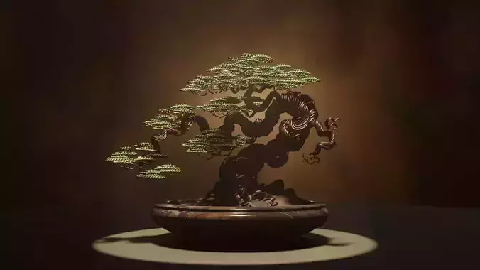 Bonsai tree copper wire 3D model