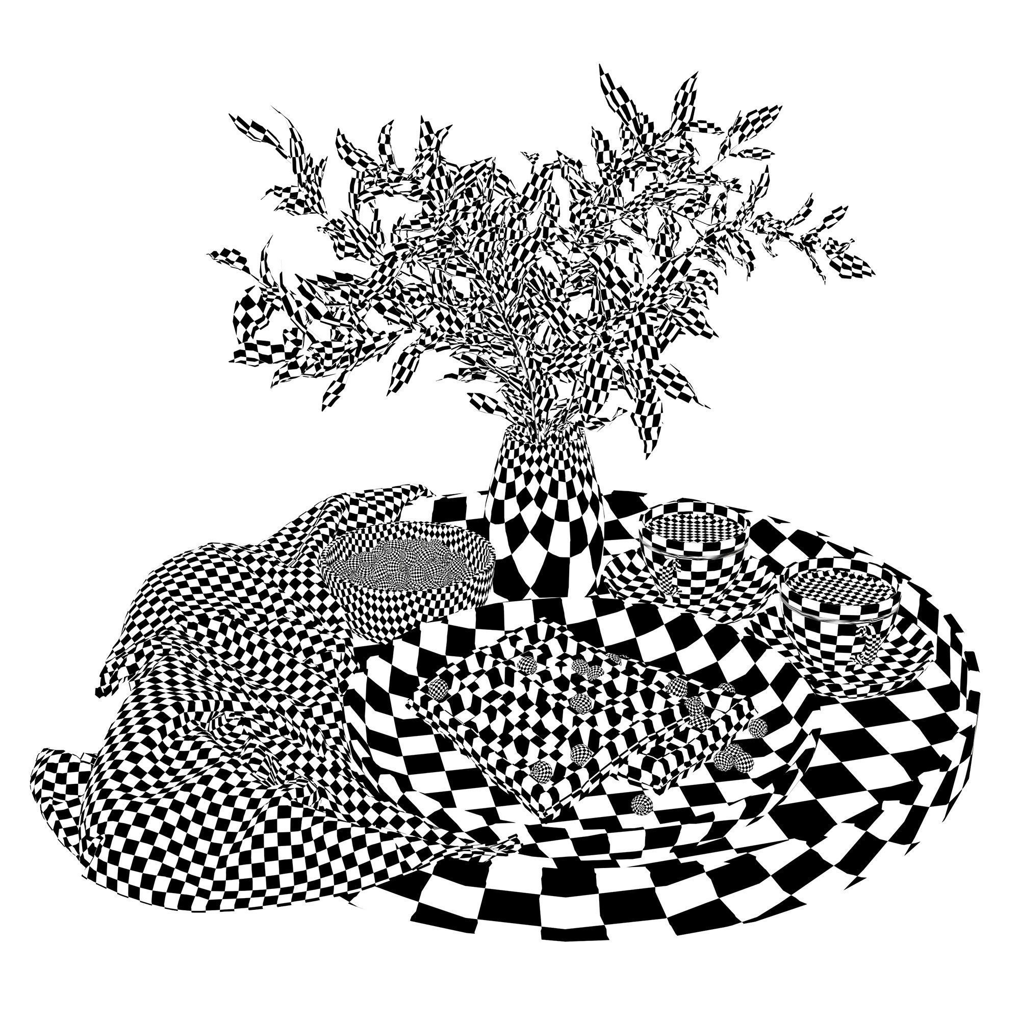 Breakfast on a tray w004 3D model_7