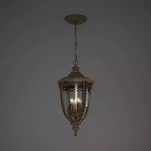Light Fixture Bronze Intricate Details