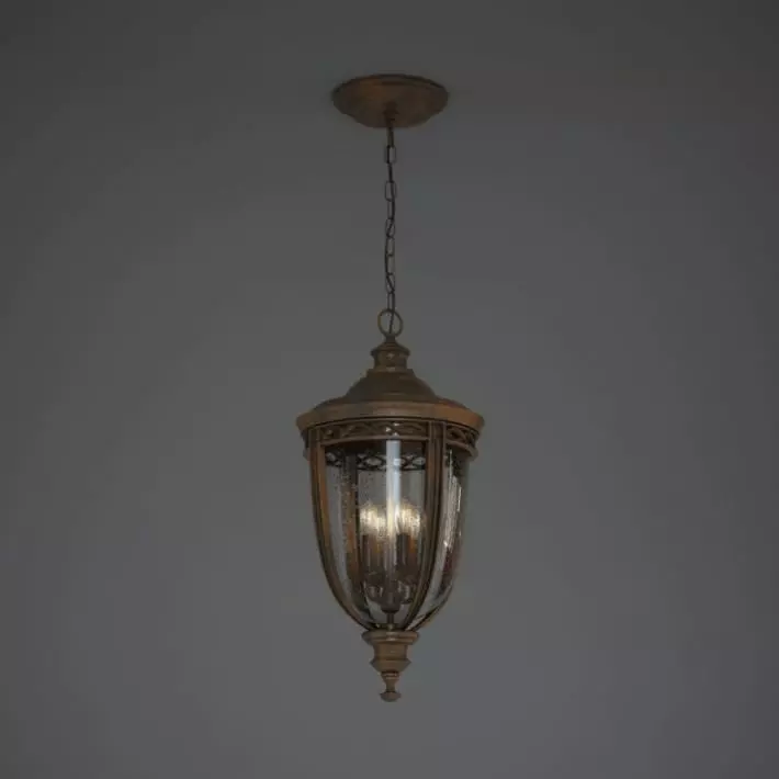 Light Fixture Bronze Intricate Details 3D model_0