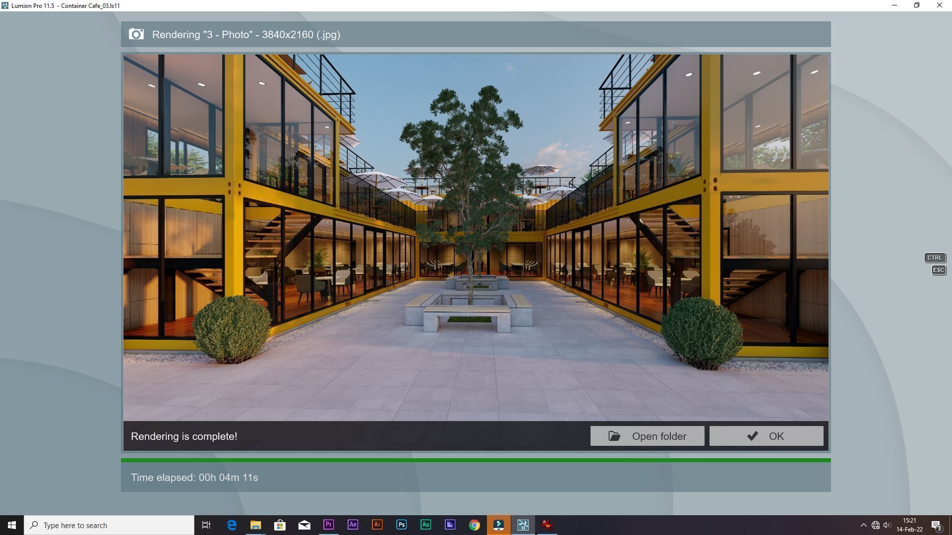 SCENE LUMION 11 5 AND EXTERIOR CONTAINER CAFE 3D model_9