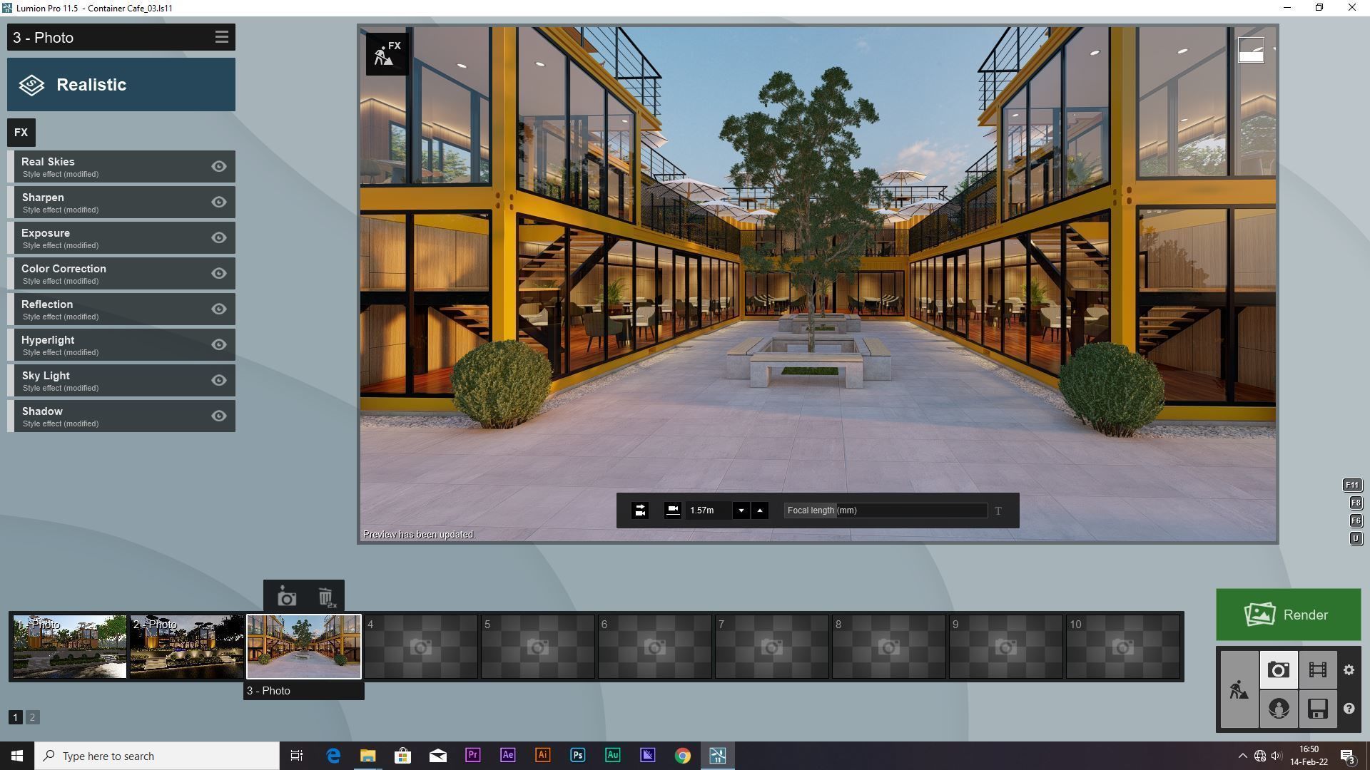 SCENE LUMION 11 5 AND EXTERIOR CONTAINER CAFE 3D model_10