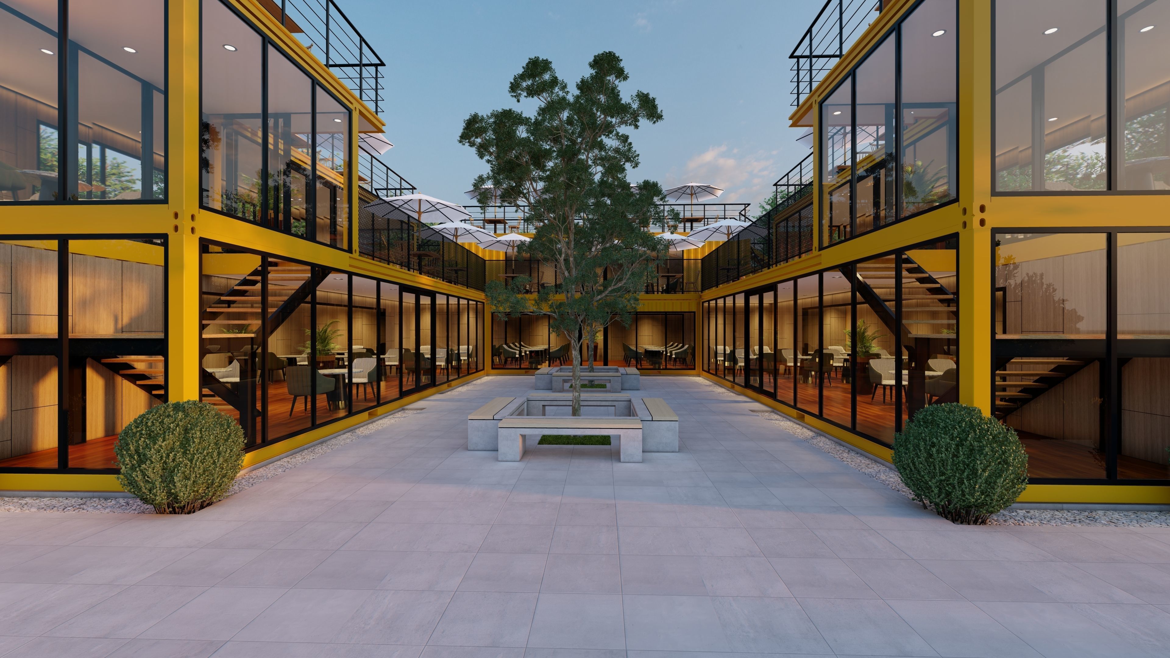 SCENE LUMION 11 5 AND EXTERIOR CONTAINER CAFE 3D model_7