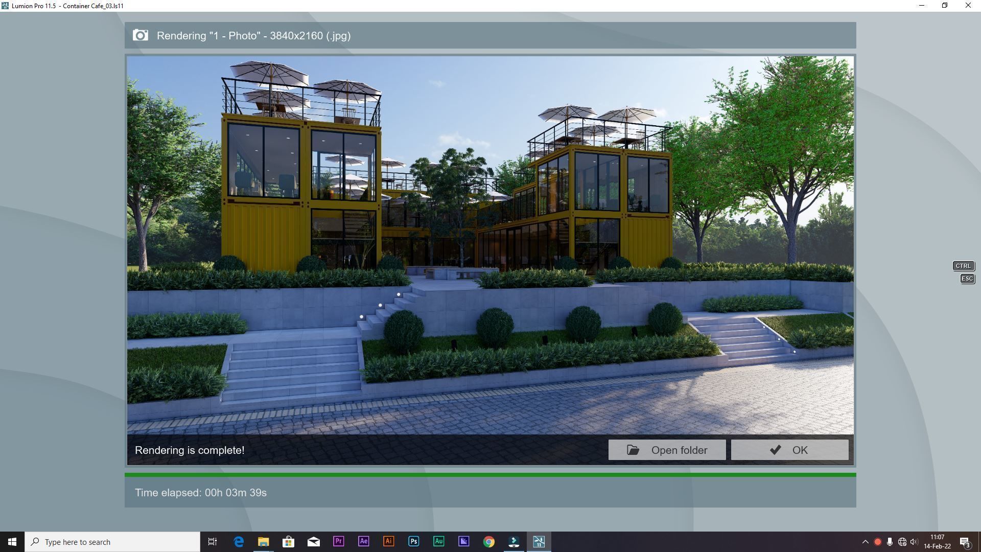 SCENE LUMION 11 5 AND EXTERIOR CONTAINER CAFE 3D model_5