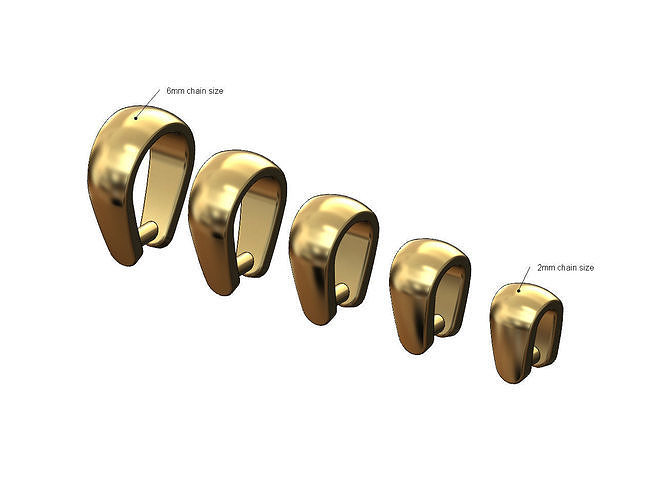 Rounded open loop bail mini set  3D print model