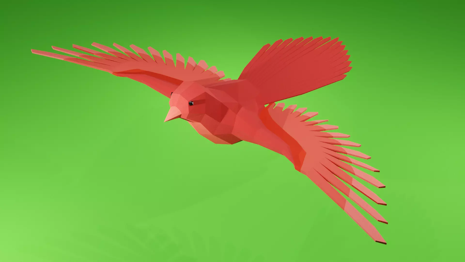 Low poly bird mesh Low-poly 3D model_0
