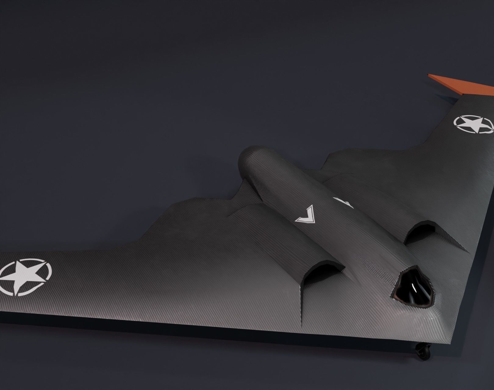 UCAV Stealth Drone 3D Model Low-poly 3D model_12