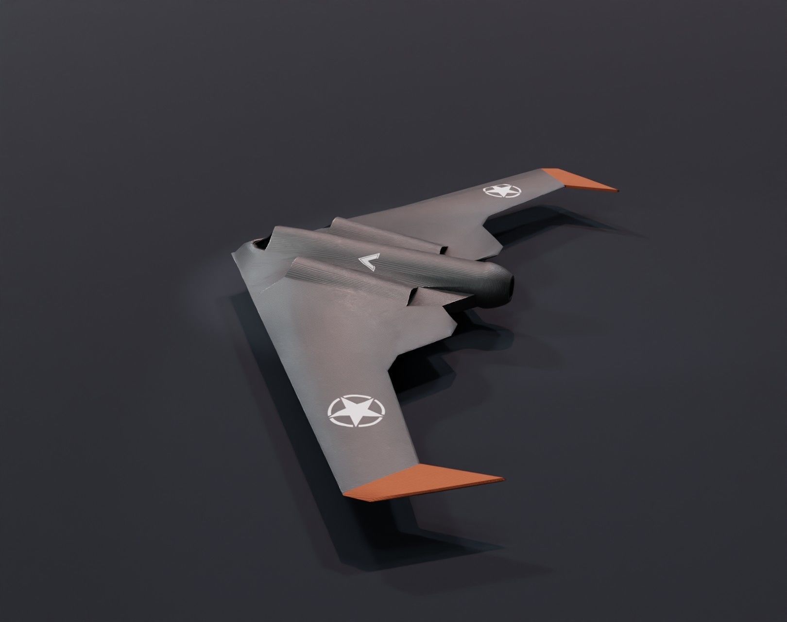 UCAV Stealth Drone 3D Model Low-poly 3D model_6