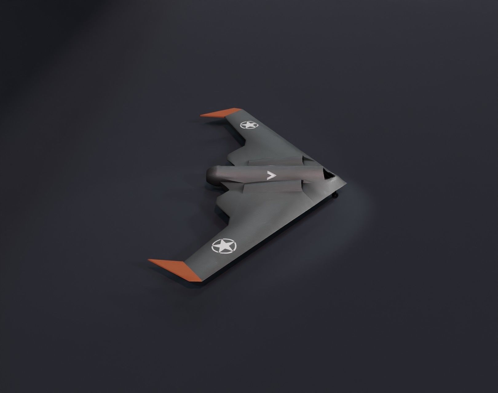 UCAV Stealth Drone 3D Model Low-poly 3D model_16
