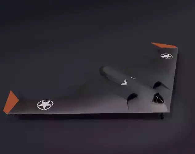 UCAV Stealth Drone 3D Model Low-poly 3D model