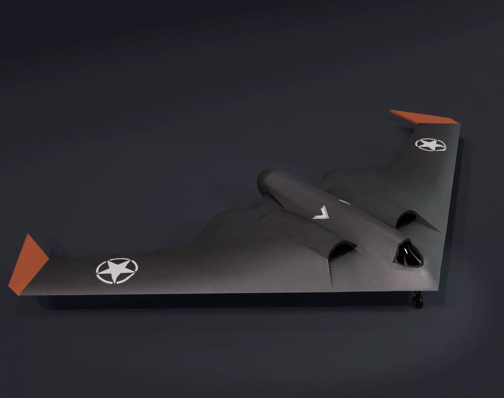 UCAV Stealth Drone 3D Model Low-poly 3D model_0