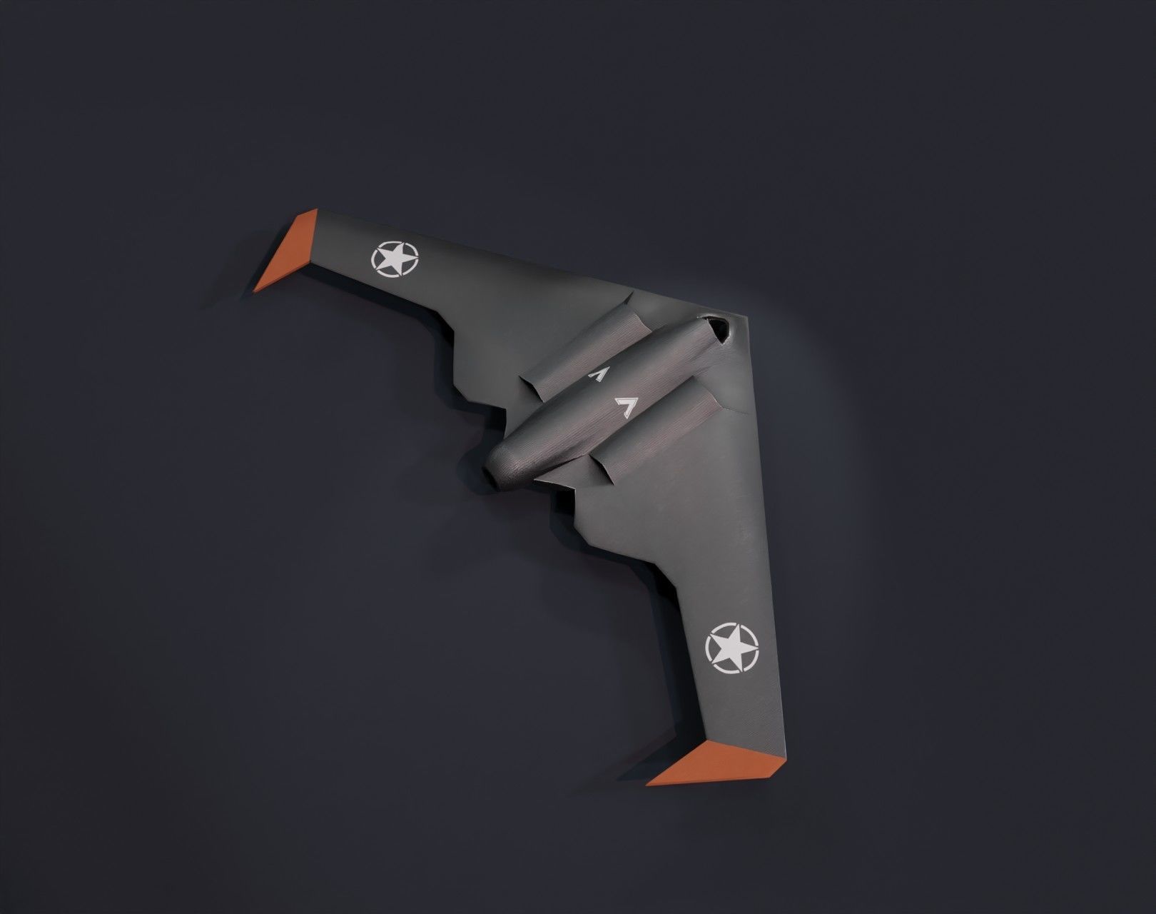 UCAV Stealth Drone 3D Model Low-poly 3D model_15