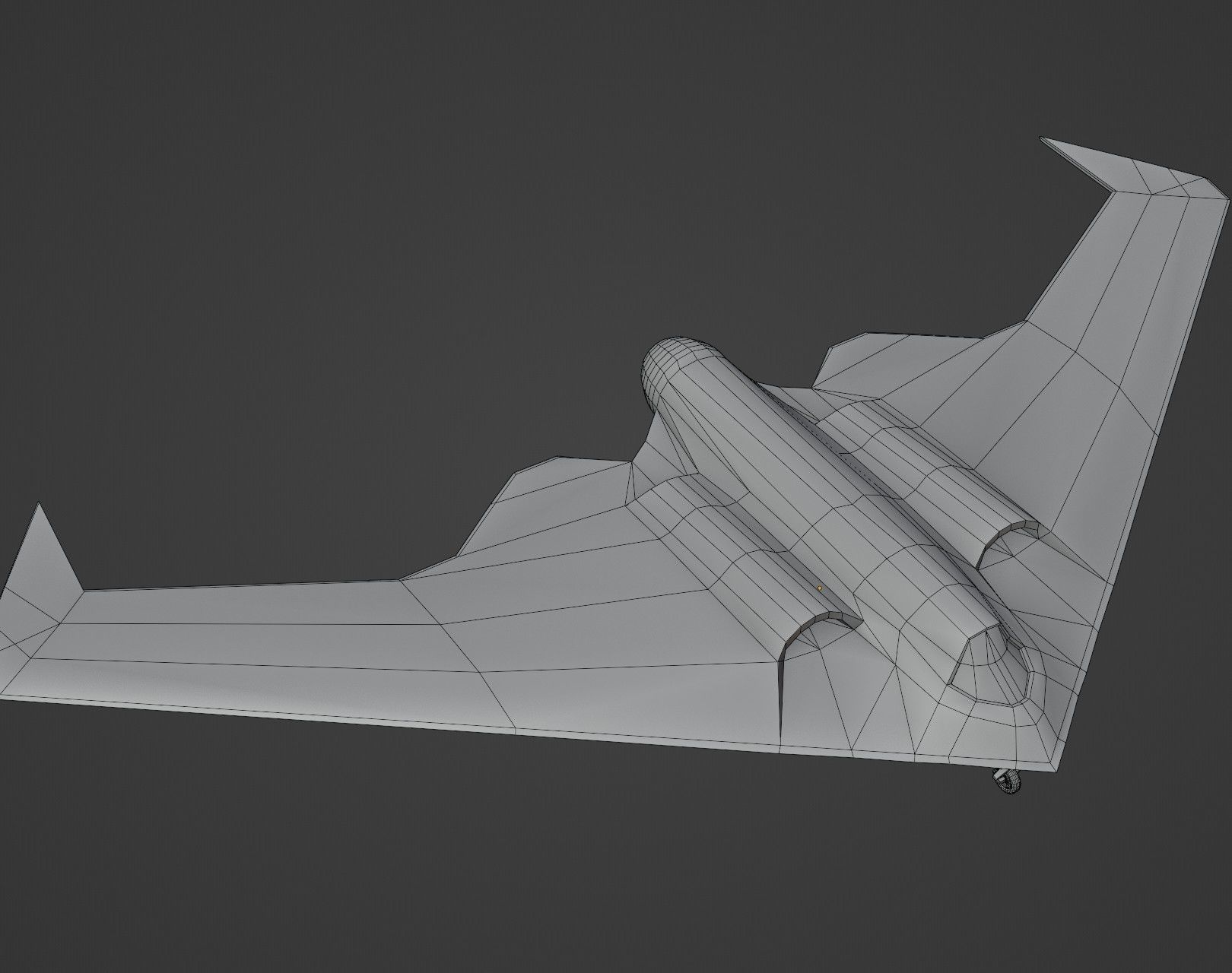 UCAV Stealth Drone 3D Model Low-poly 3D model_2