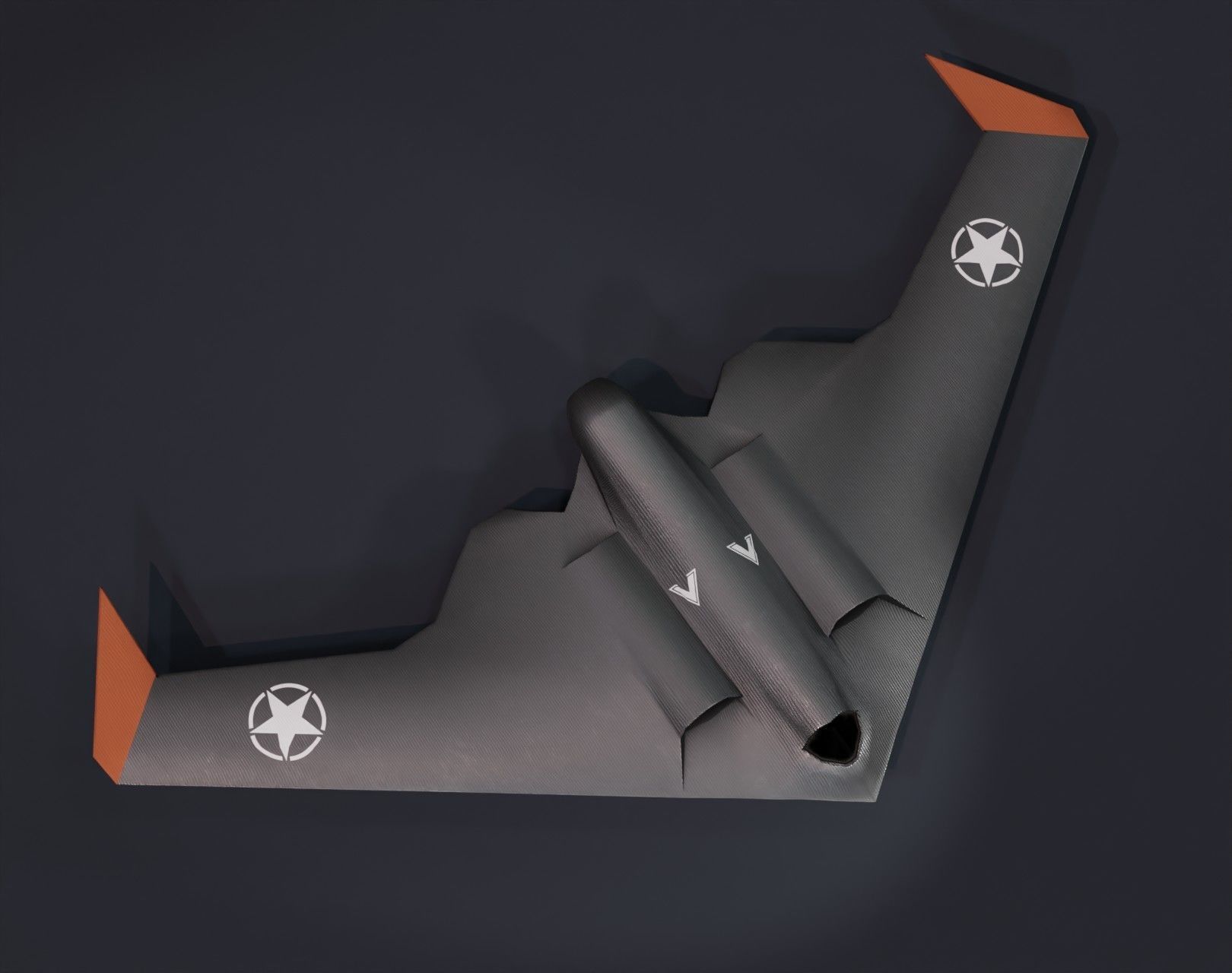 UCAV Stealth Drone 3D Model Low-poly 3D model_4