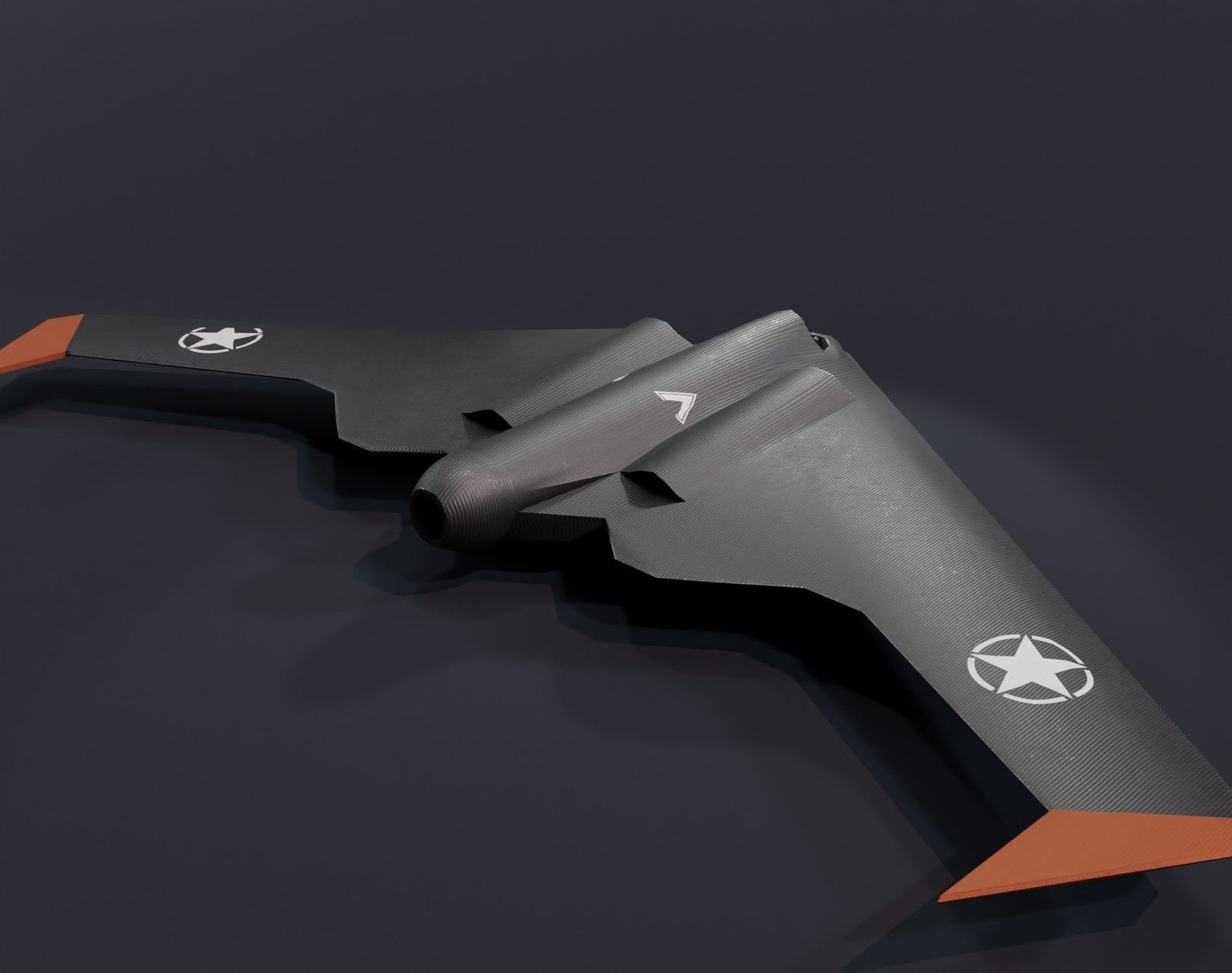 UCAV Stealth Drone 3D Model Low-poly 3D model_3