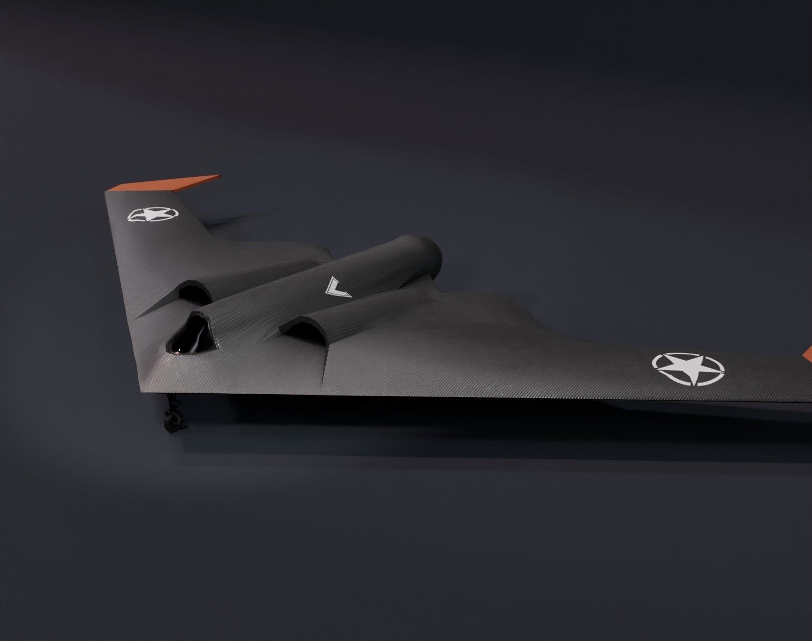 UCAV Stealth Drone 3D Model Low-poly 3D model_19