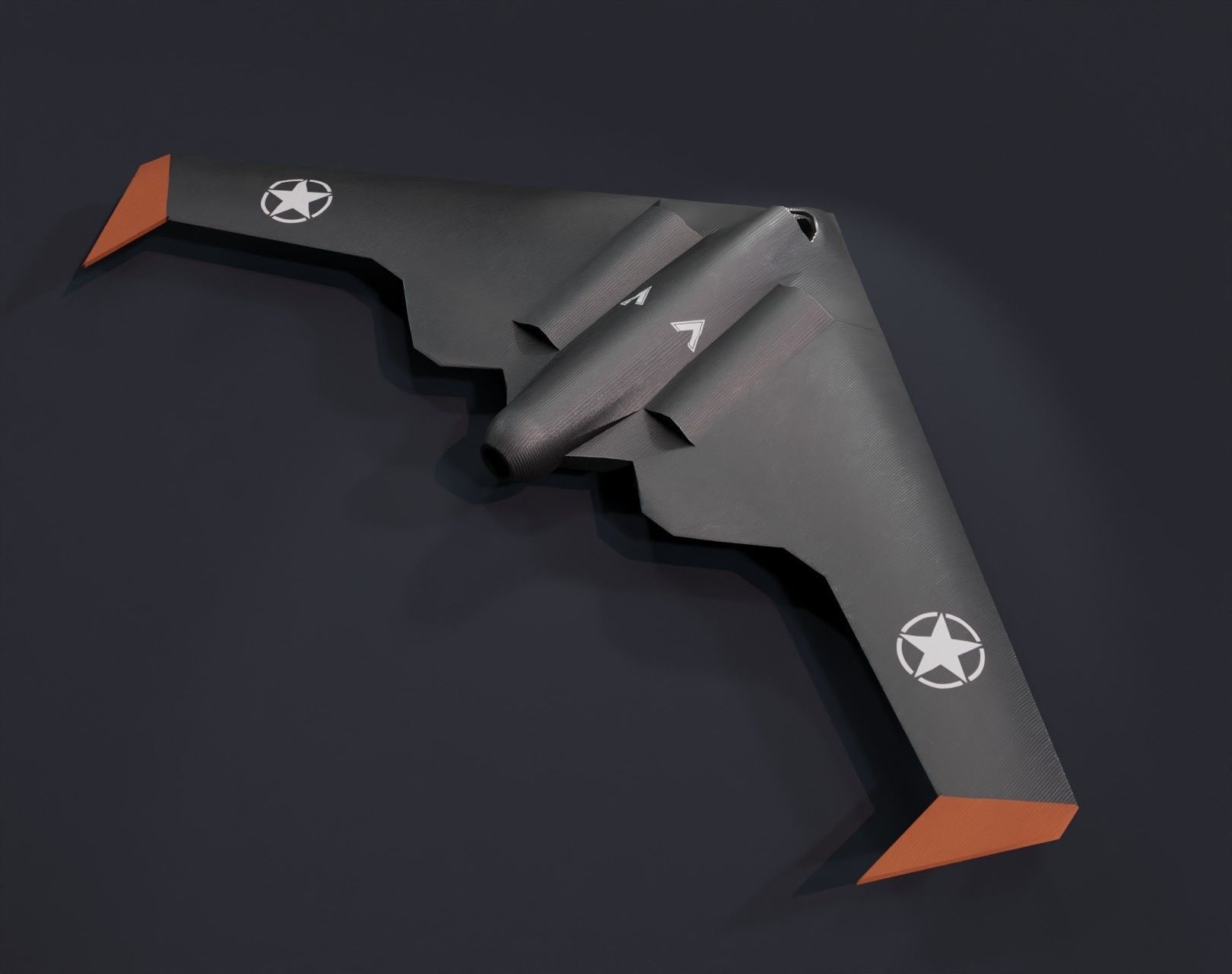 UCAV Stealth Drone 3D Model Low-poly 3D model_7