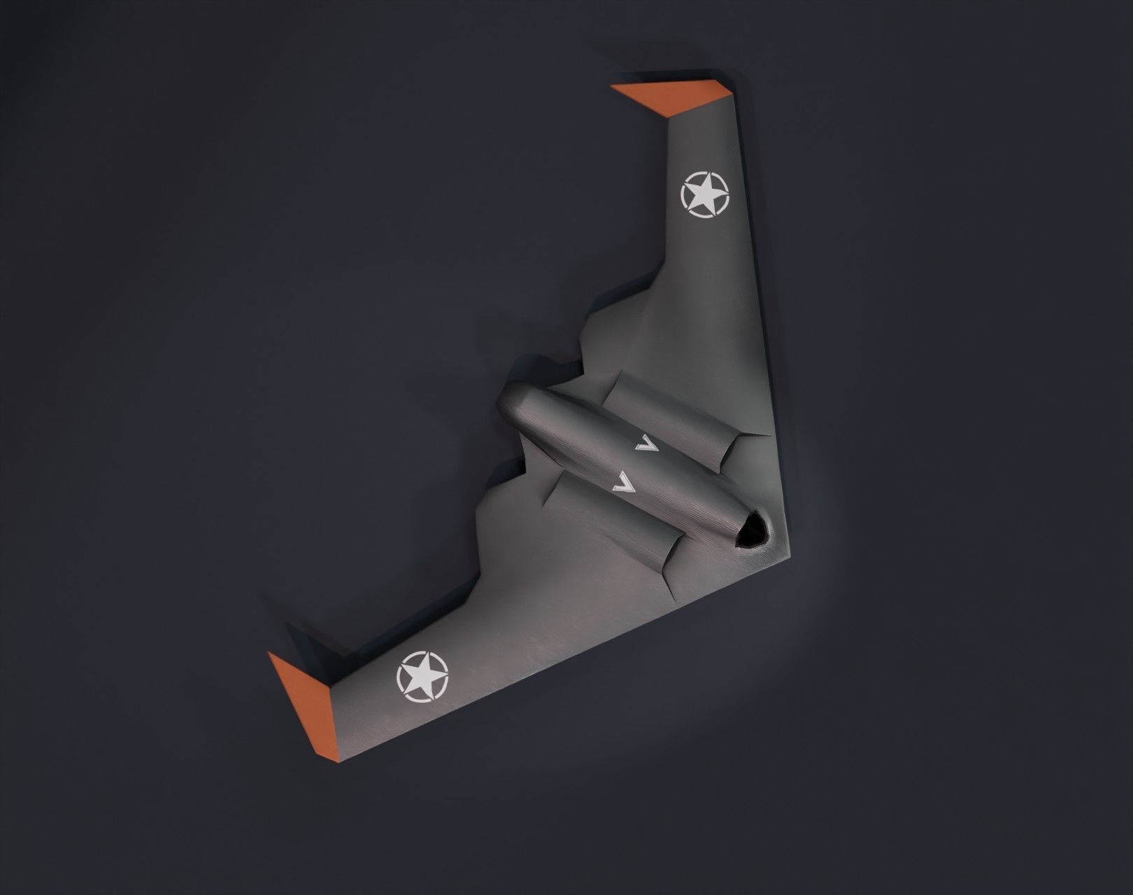 UCAV Stealth Drone 3D Model Low-poly 3D model_8