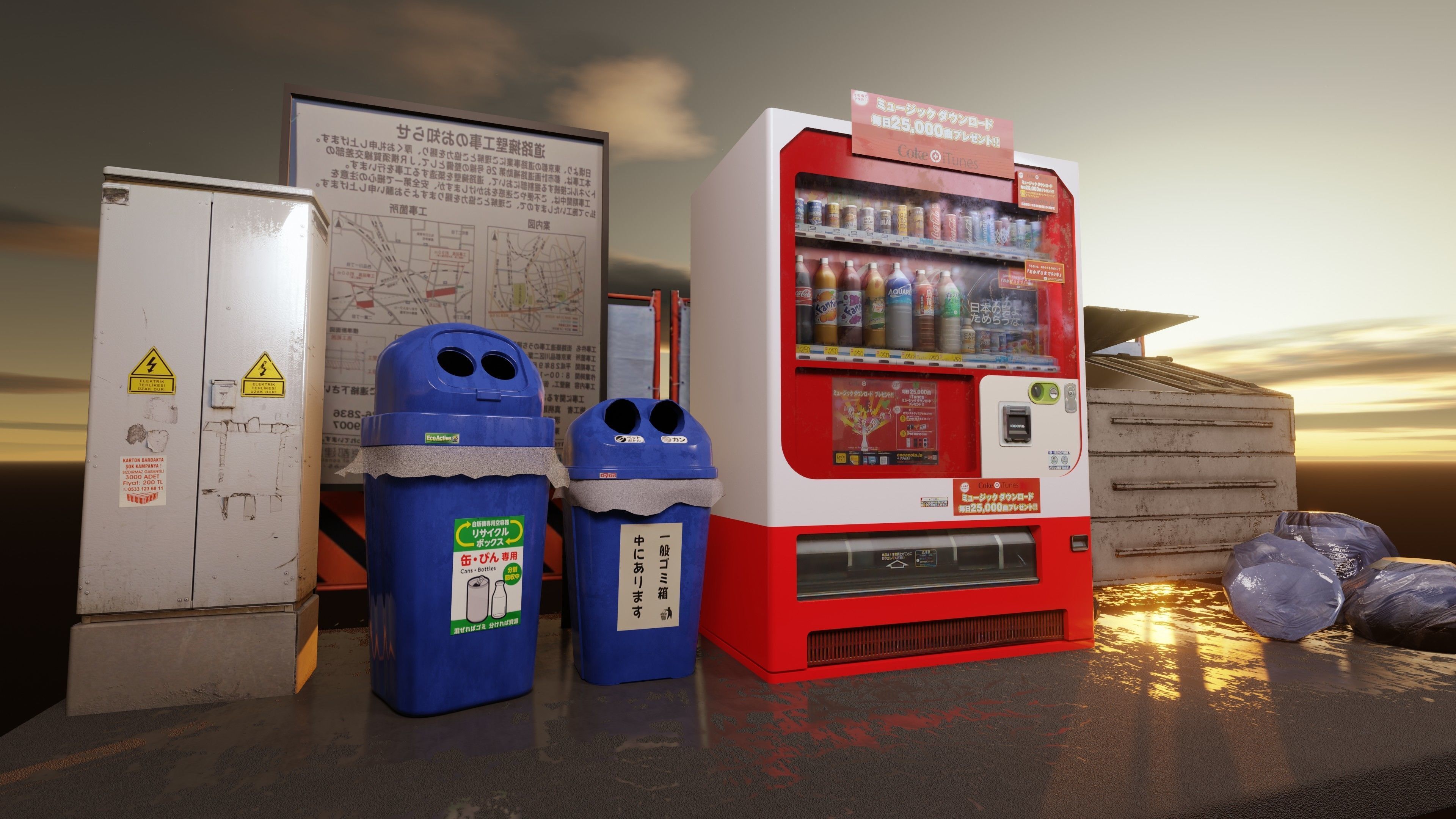 Vending Machine 5 Low-poly 3D model_1