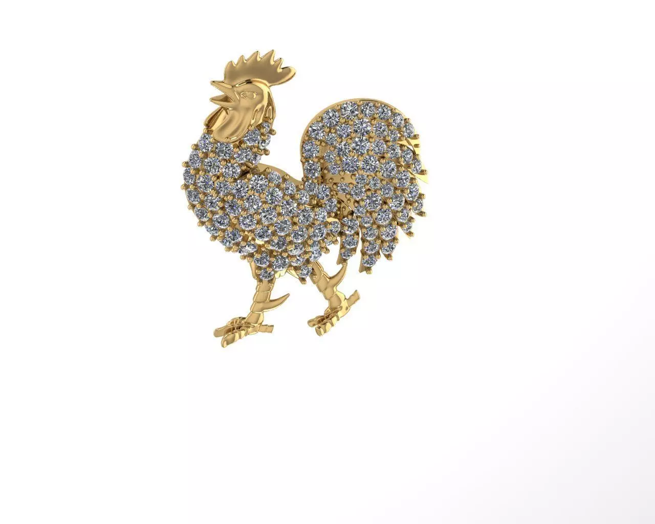 Rooster pendant new desgine 3D print model 3D print model_0