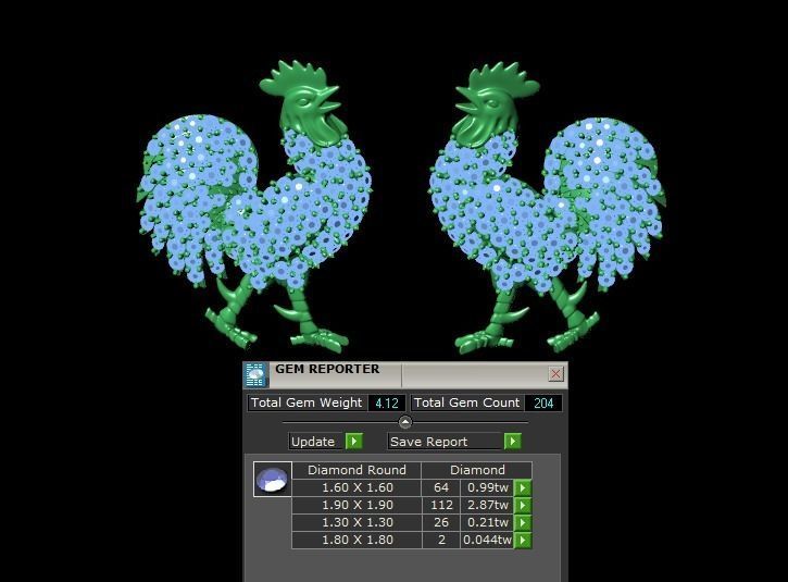 Rooster pendant new desgine 3D print model 3D print model_1