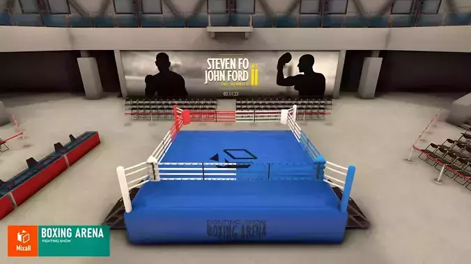 Boxing arena - fighting show 3D model
