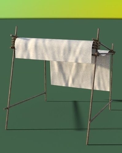 Tent medieval Low-poly 3D model