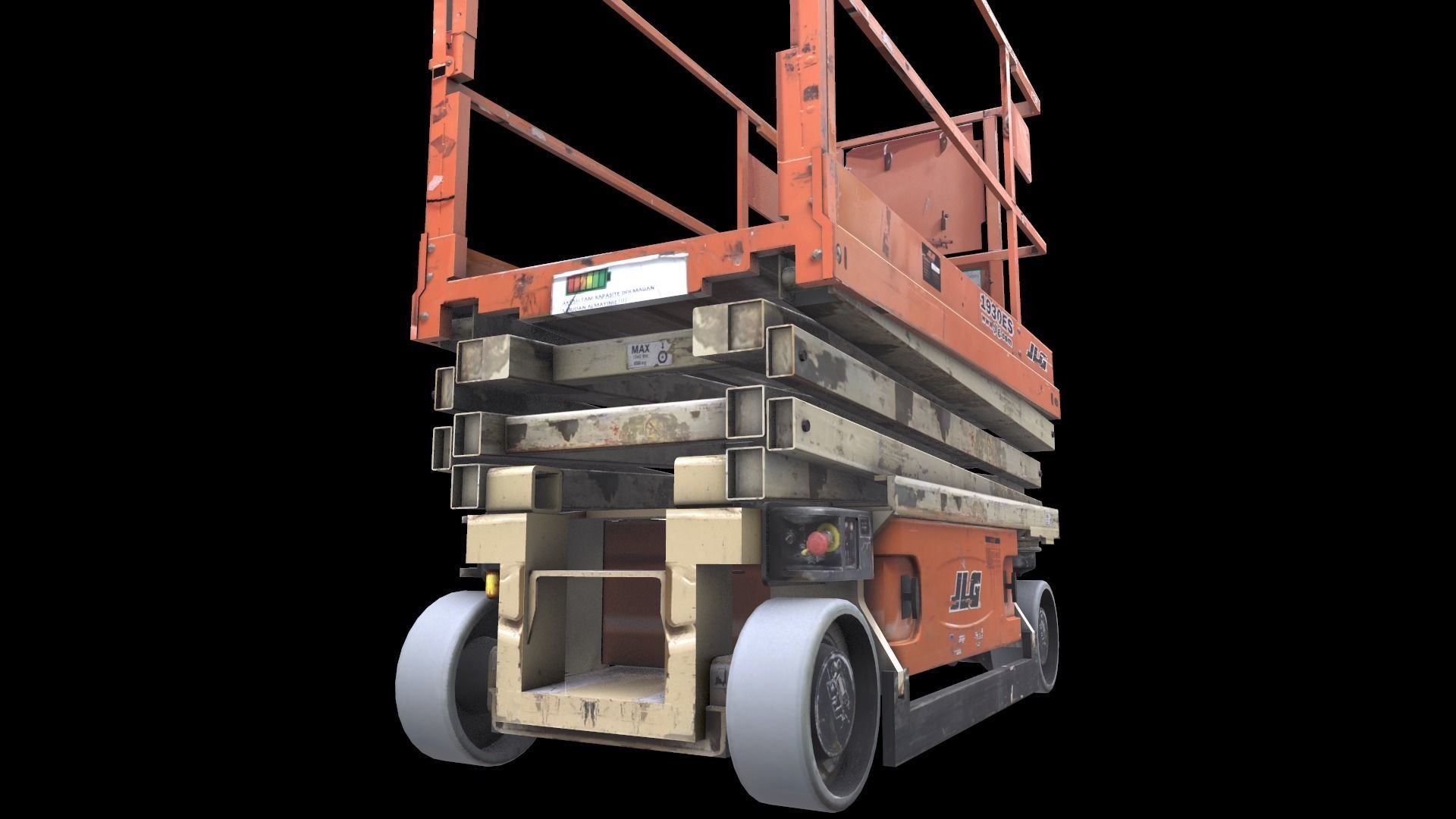 Scissor Lift Low-poly 3D model_1