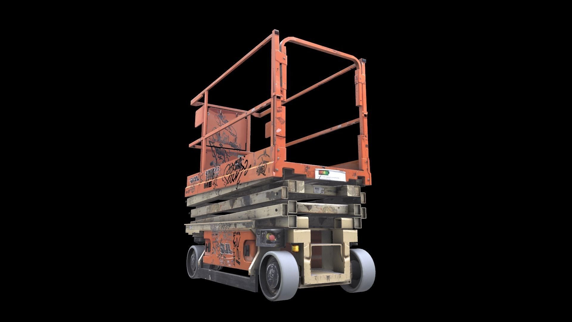 Scissor Lift Low-poly 3D model_14