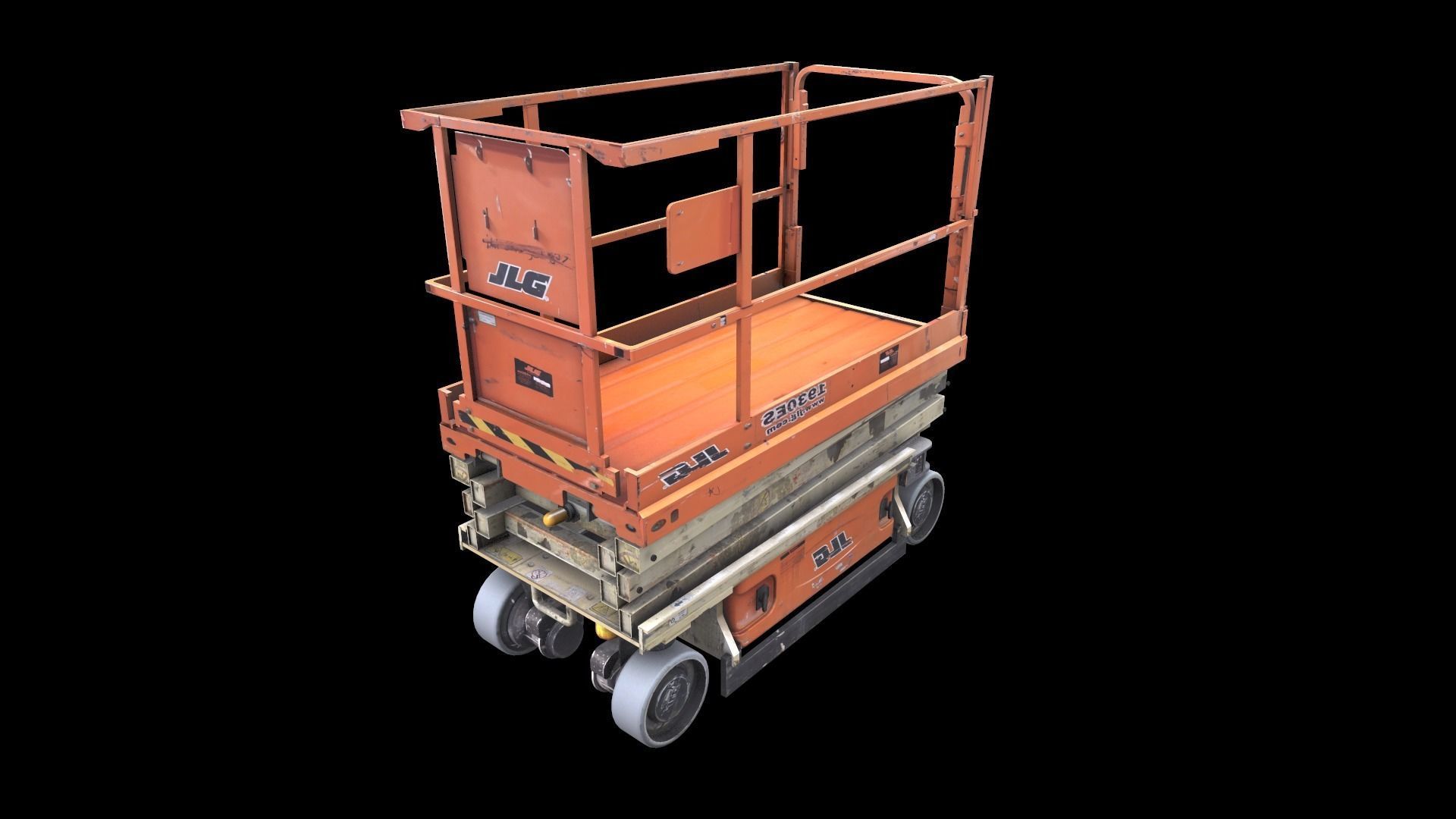 Scissor Lift Low-poly 3D model_5