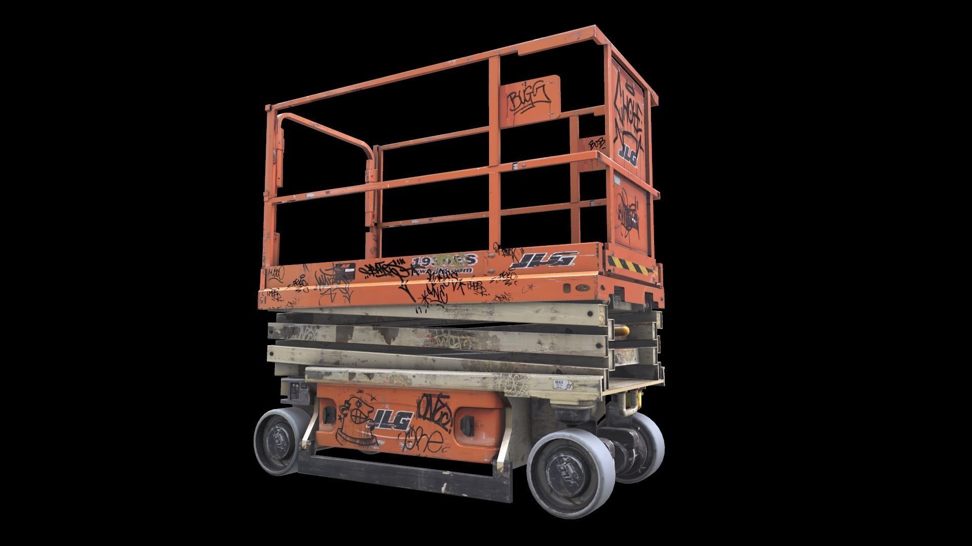 Scissor Lift Low-poly 3D model_11