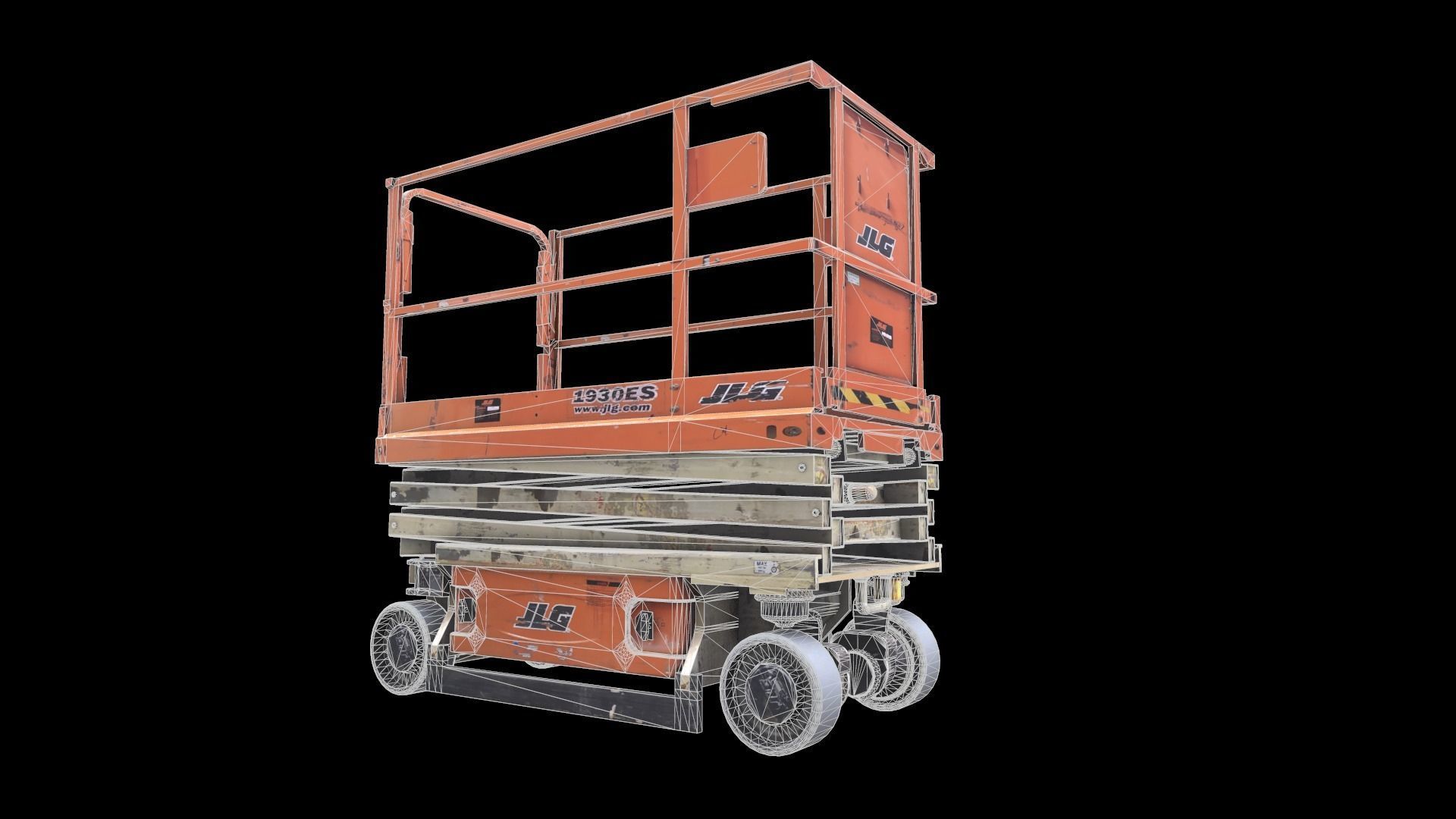 Scissor Lift Low-poly 3D model_8