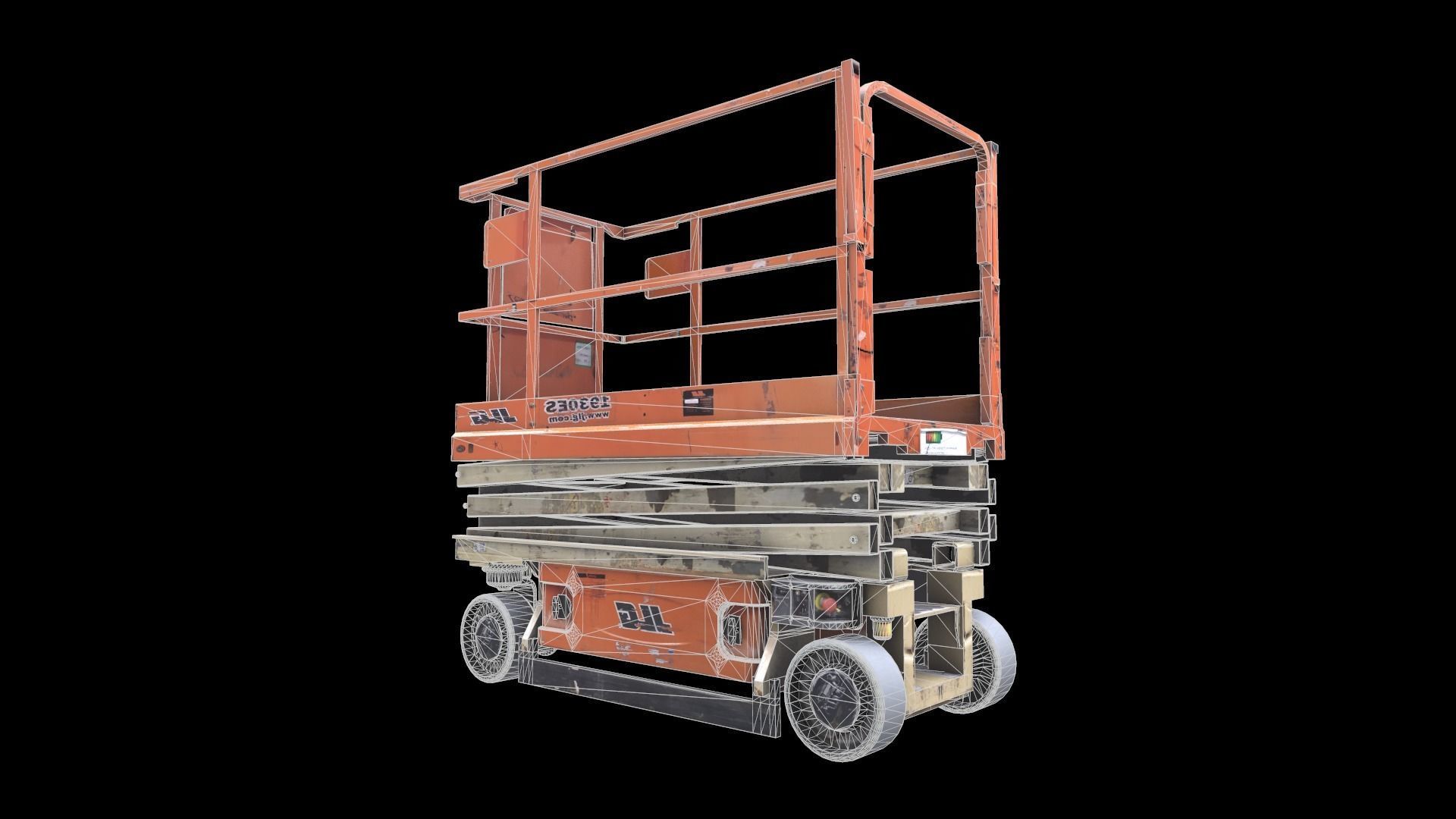 Scissor Lift Low-poly 3D model_10