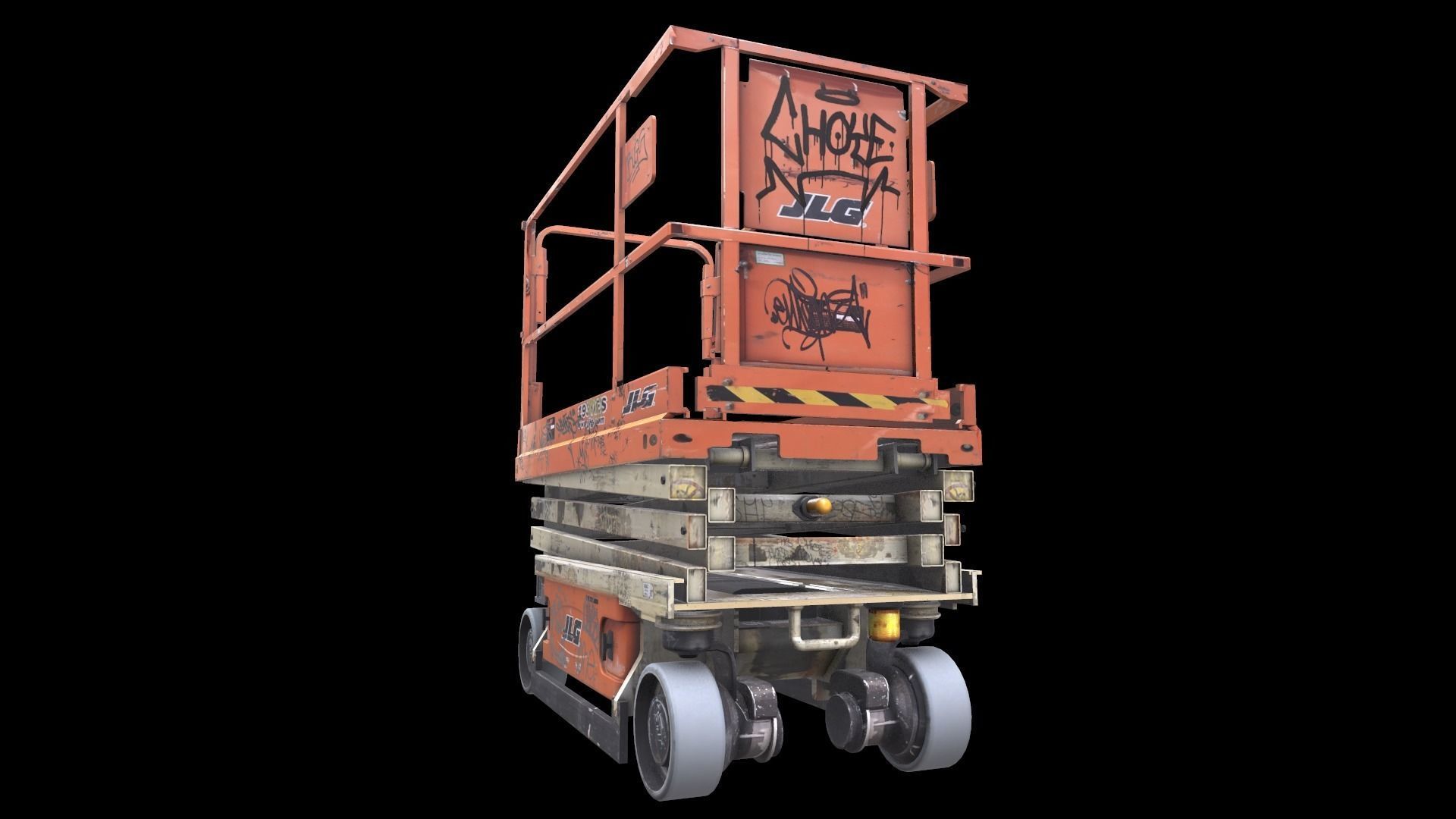 Scissor Lift Low-poly 3D model_12