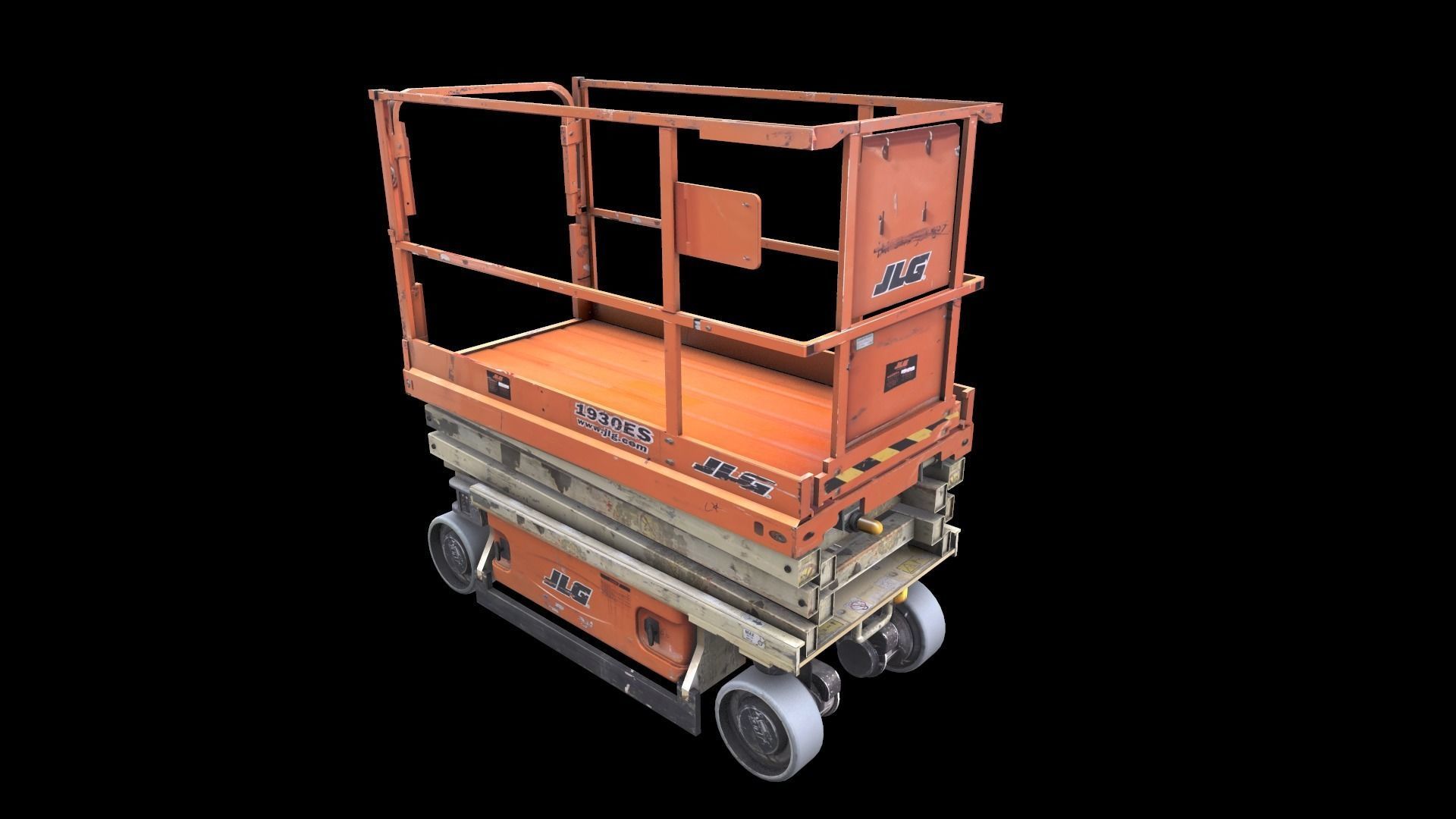 Scissor Lift Low-poly 3D model_4