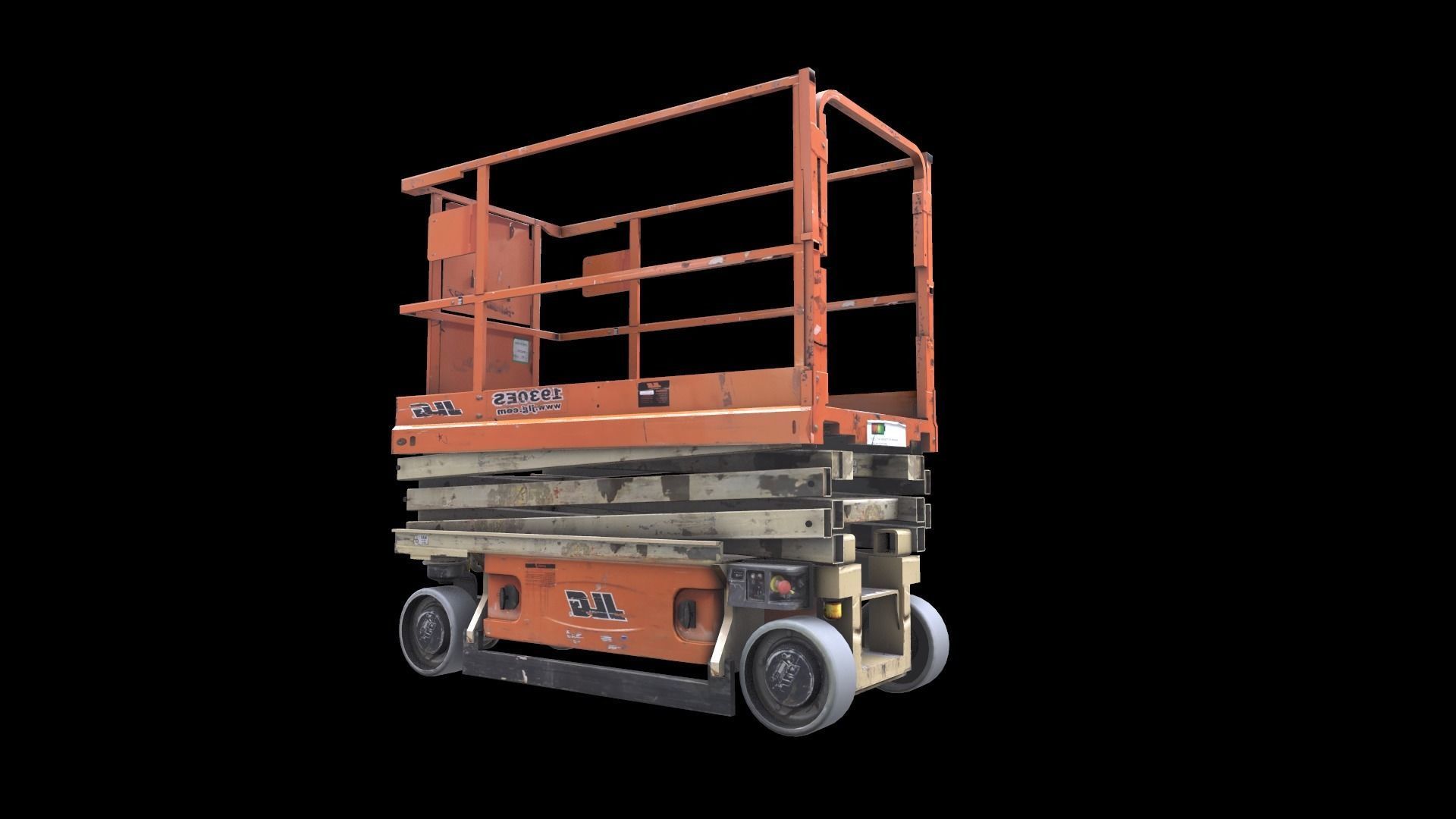 Scissor Lift Low-poly 3D model_3