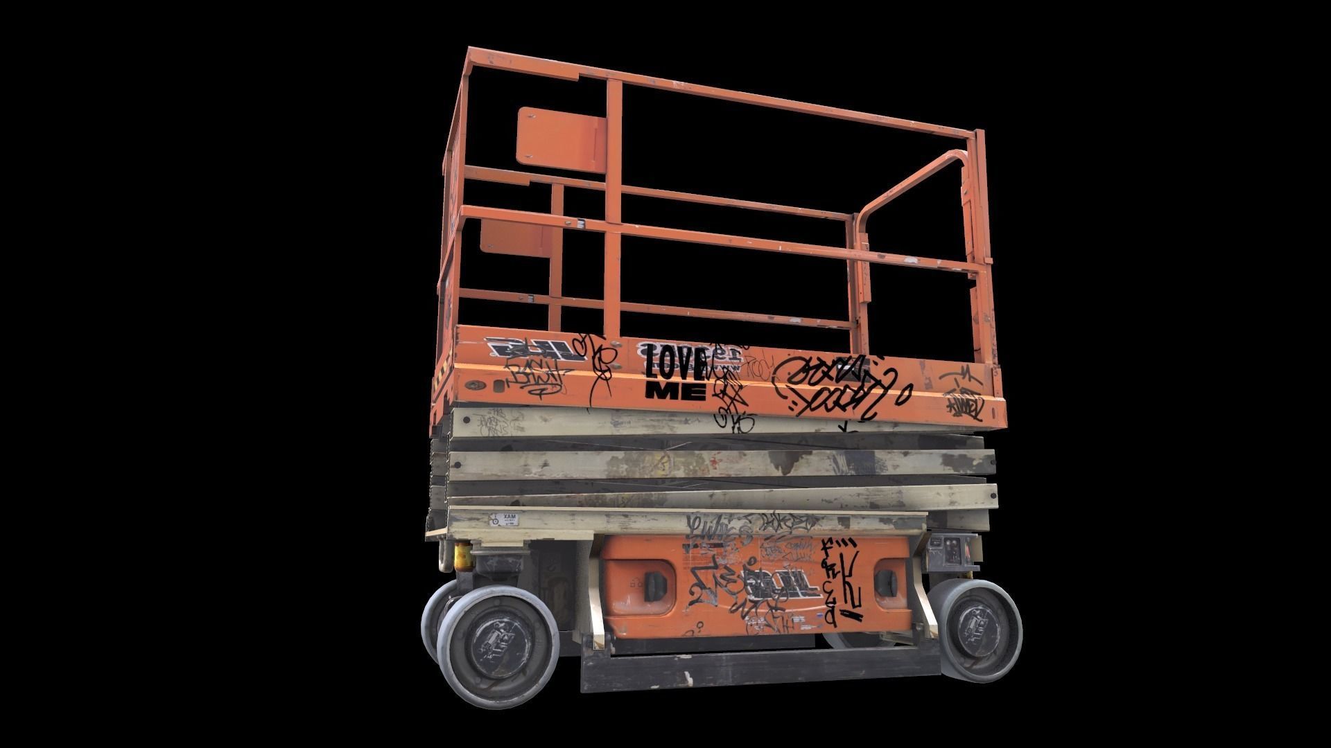 Scissor Lift Low-poly 3D model_13