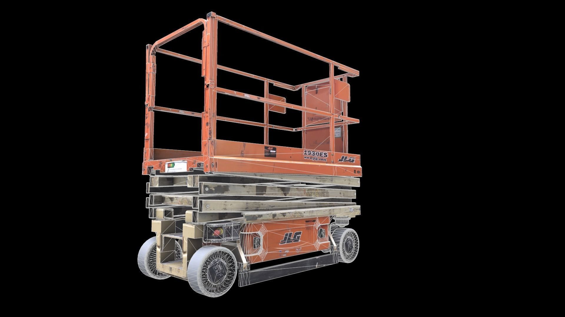 Scissor Lift Low-poly 3D model_9