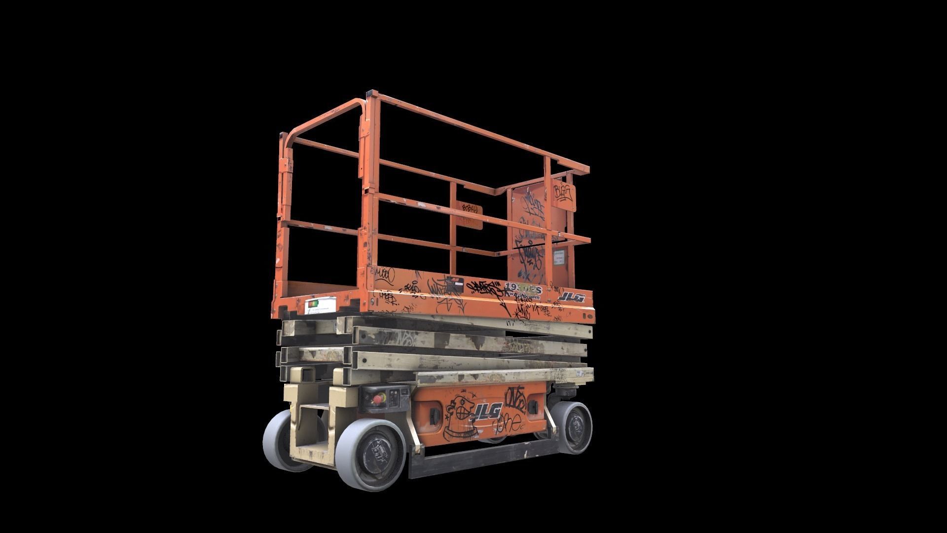 Scissor Lift Low-poly 3D model_15