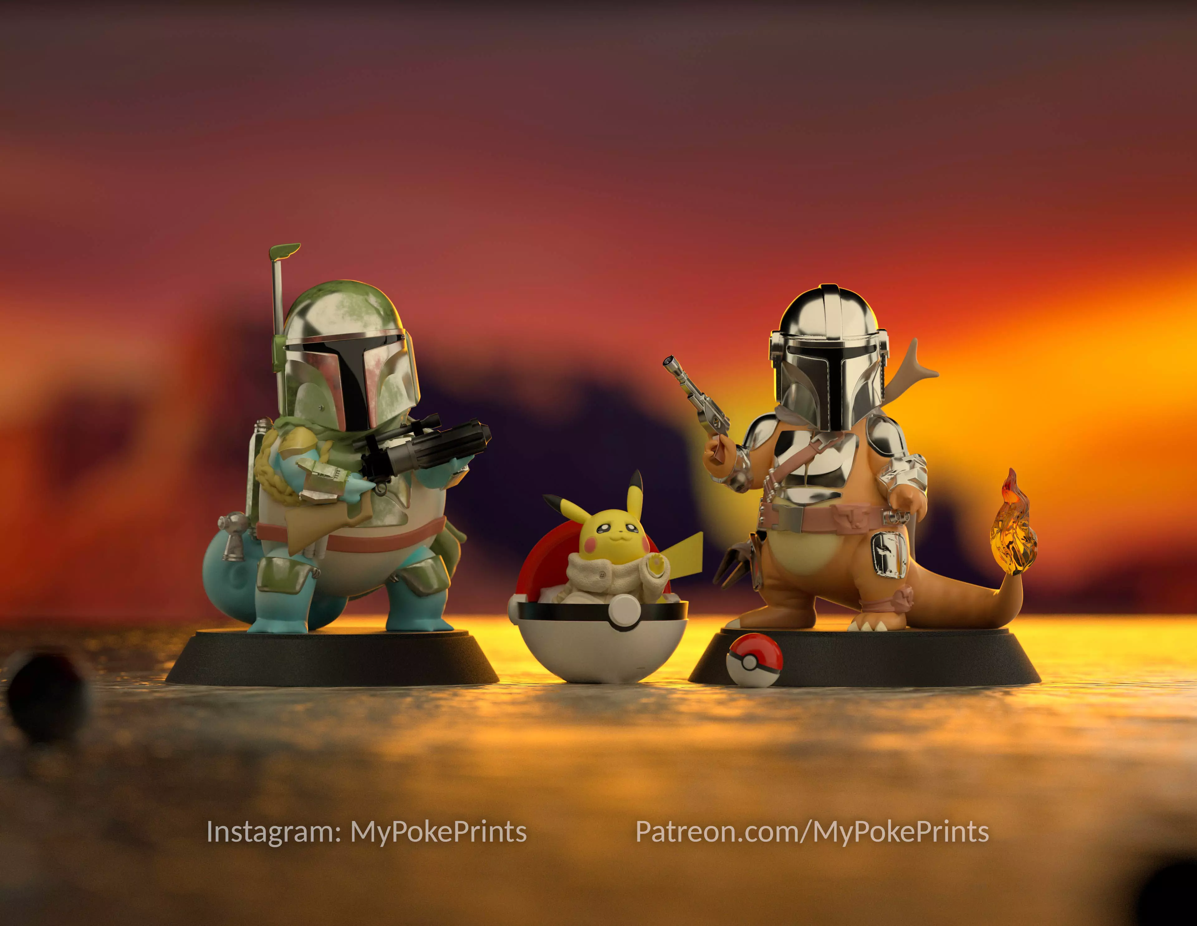 Pokemon Mandalorian Mashups 3D print model